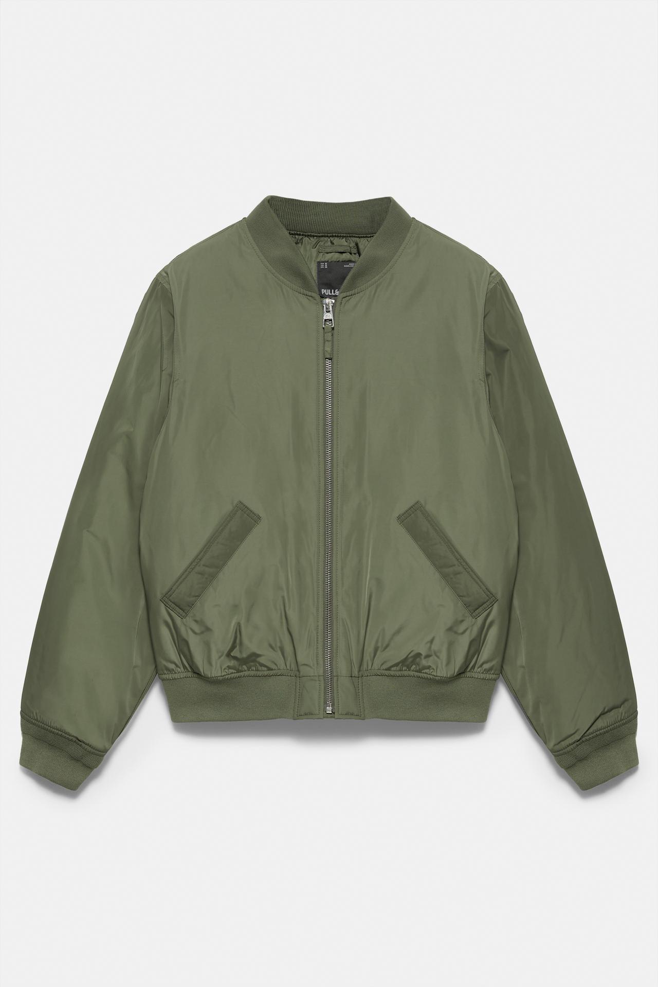 Padded bomber jacket — Khaki