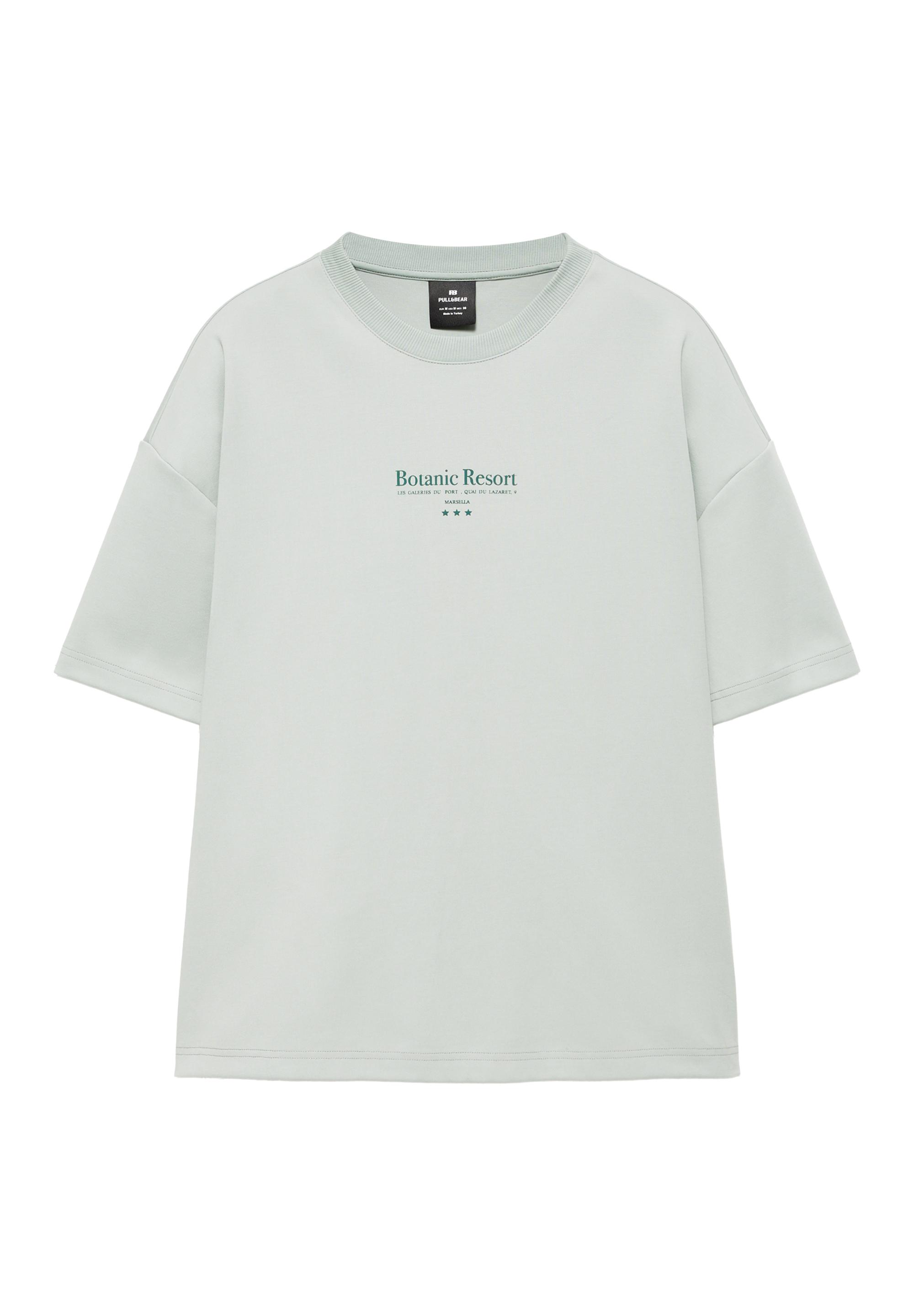 Kısa kollu grafik baskılı sweatshirt - Görsel 4
