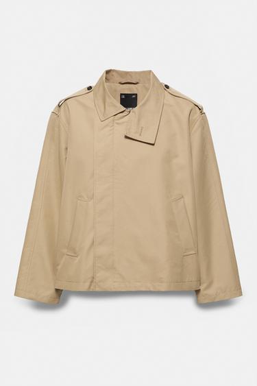 Cropped trench coat — Sand 7