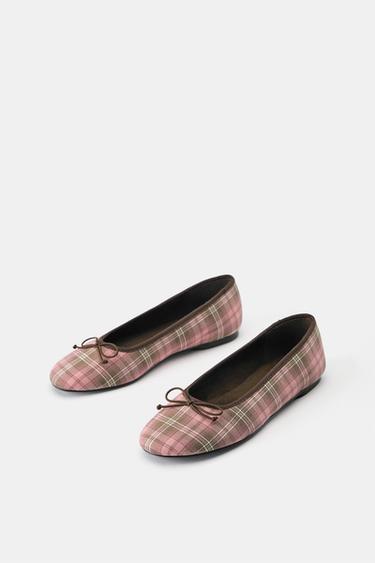 Checked ballet flats — Pink 3