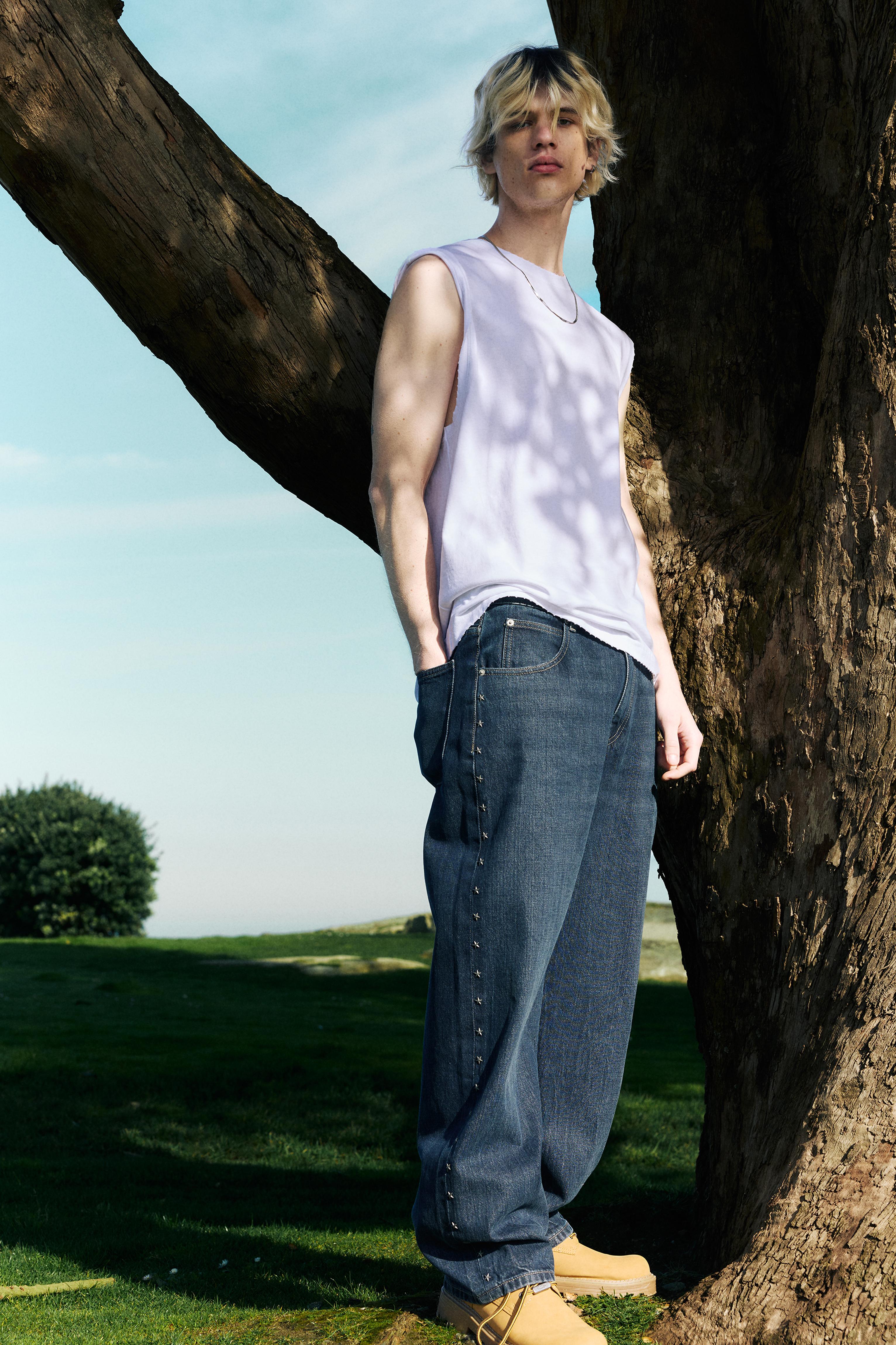 Yıldız detaylı baggy relaxed jean - Görsel 27