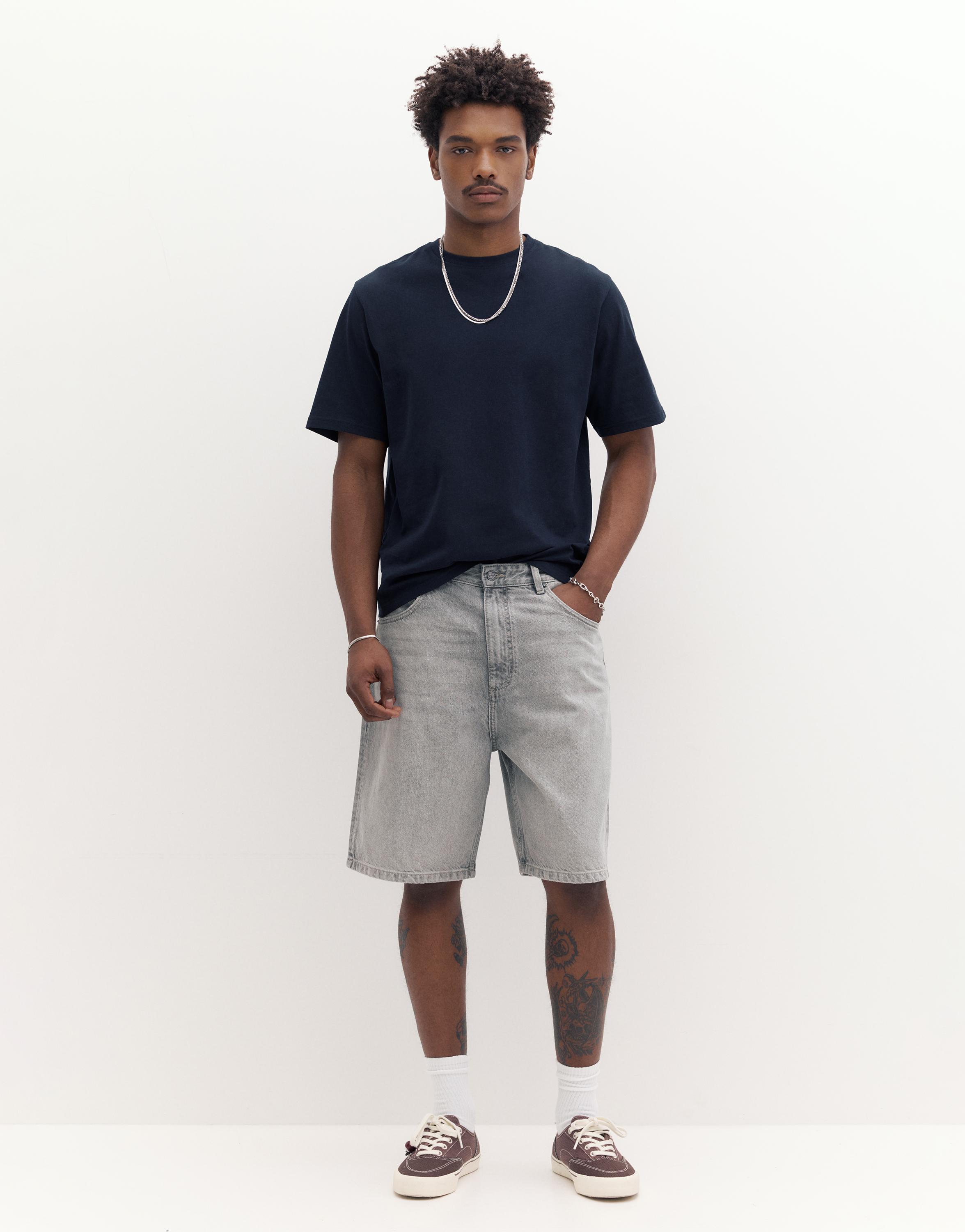 Basic kısa kollu pamuklu tişört - Görsel 167