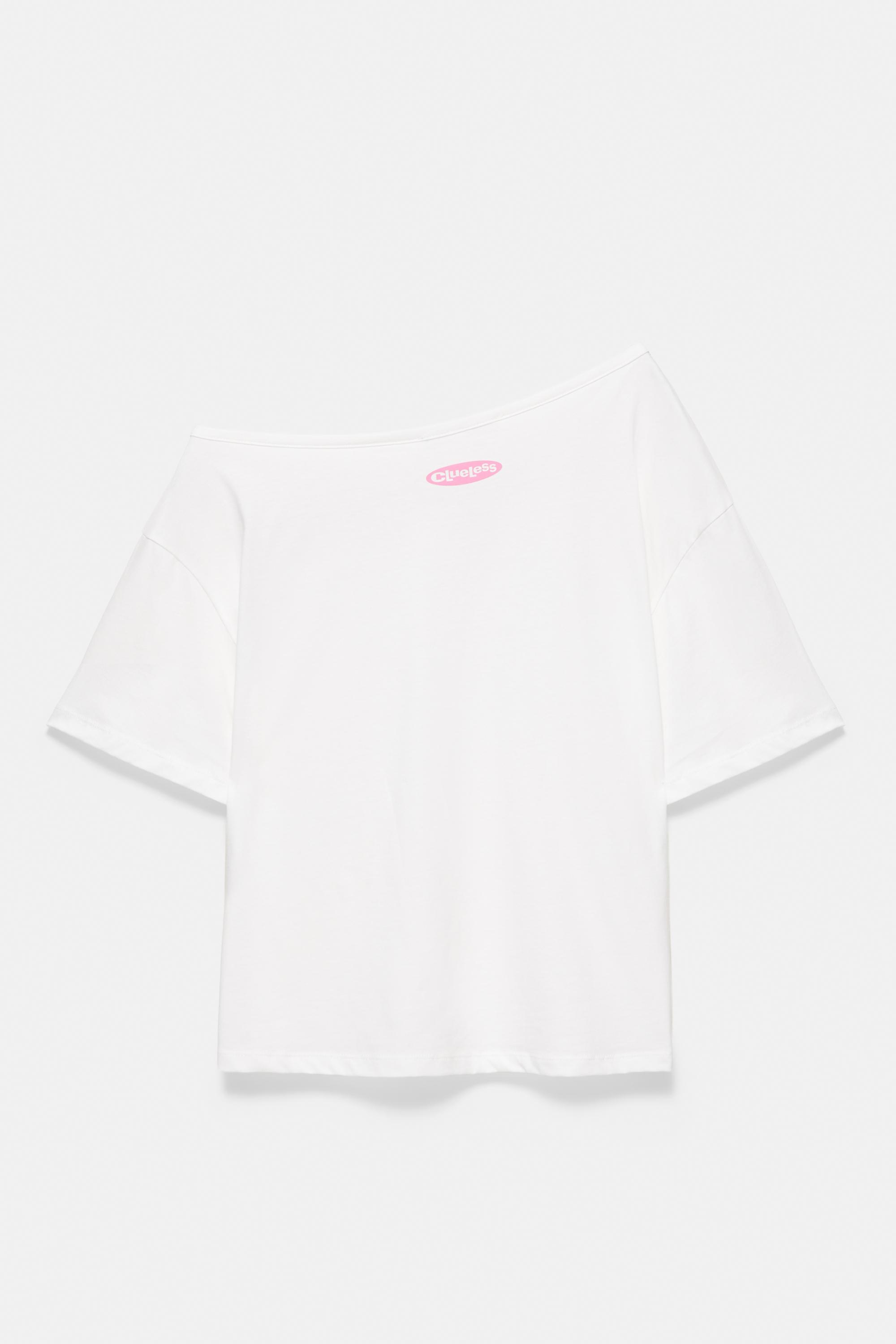 Clueless asymmetric T-shirt — White