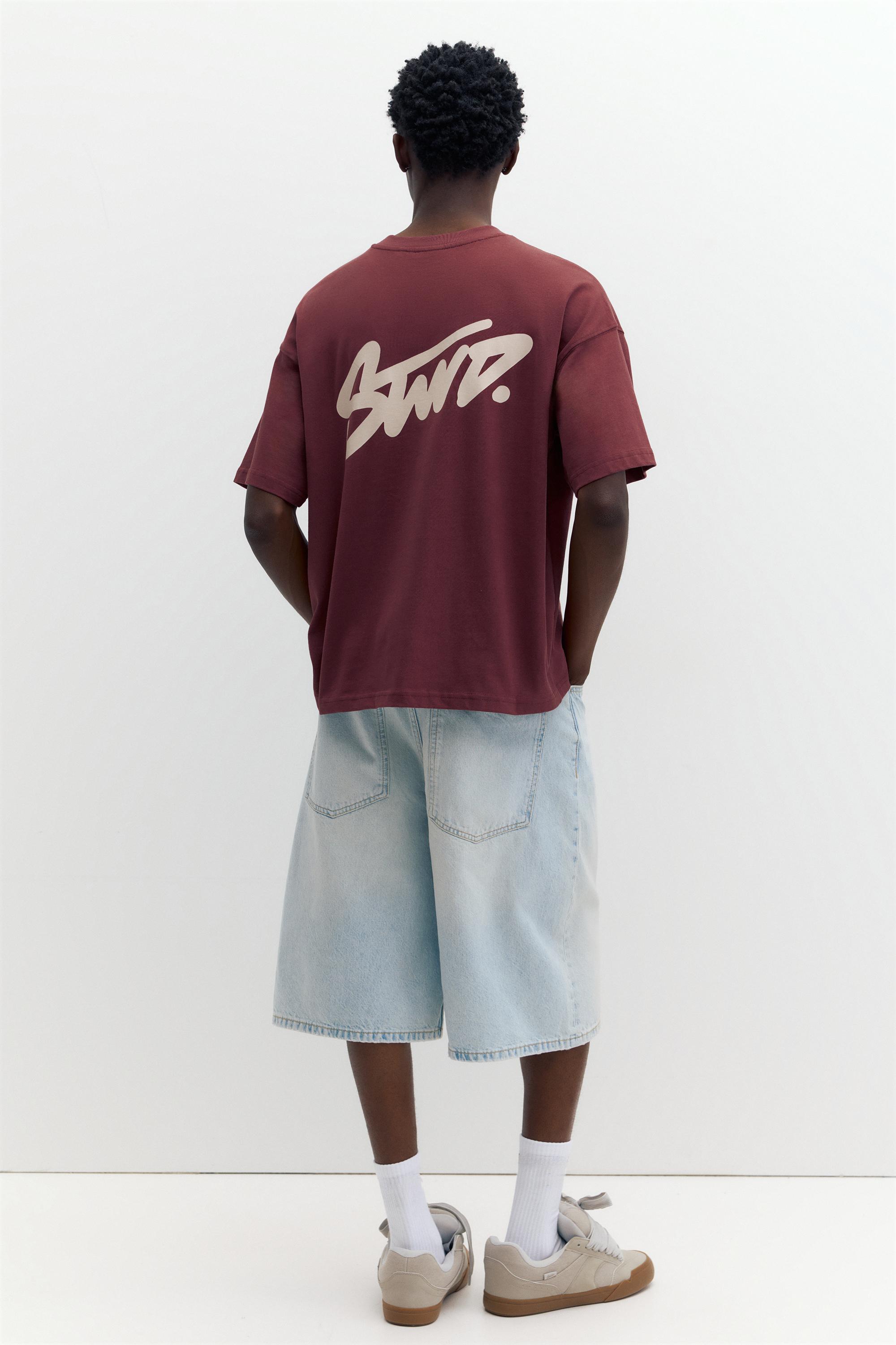 STWD logolu salaş t-shirt - Görsel 11