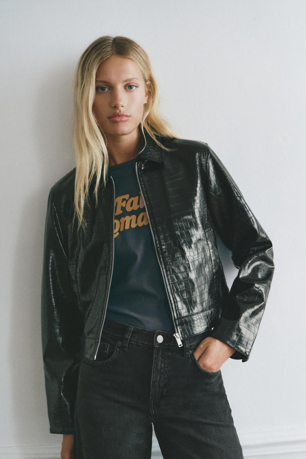 Pull&Bear Krokodil dəri effektli gödəkçə