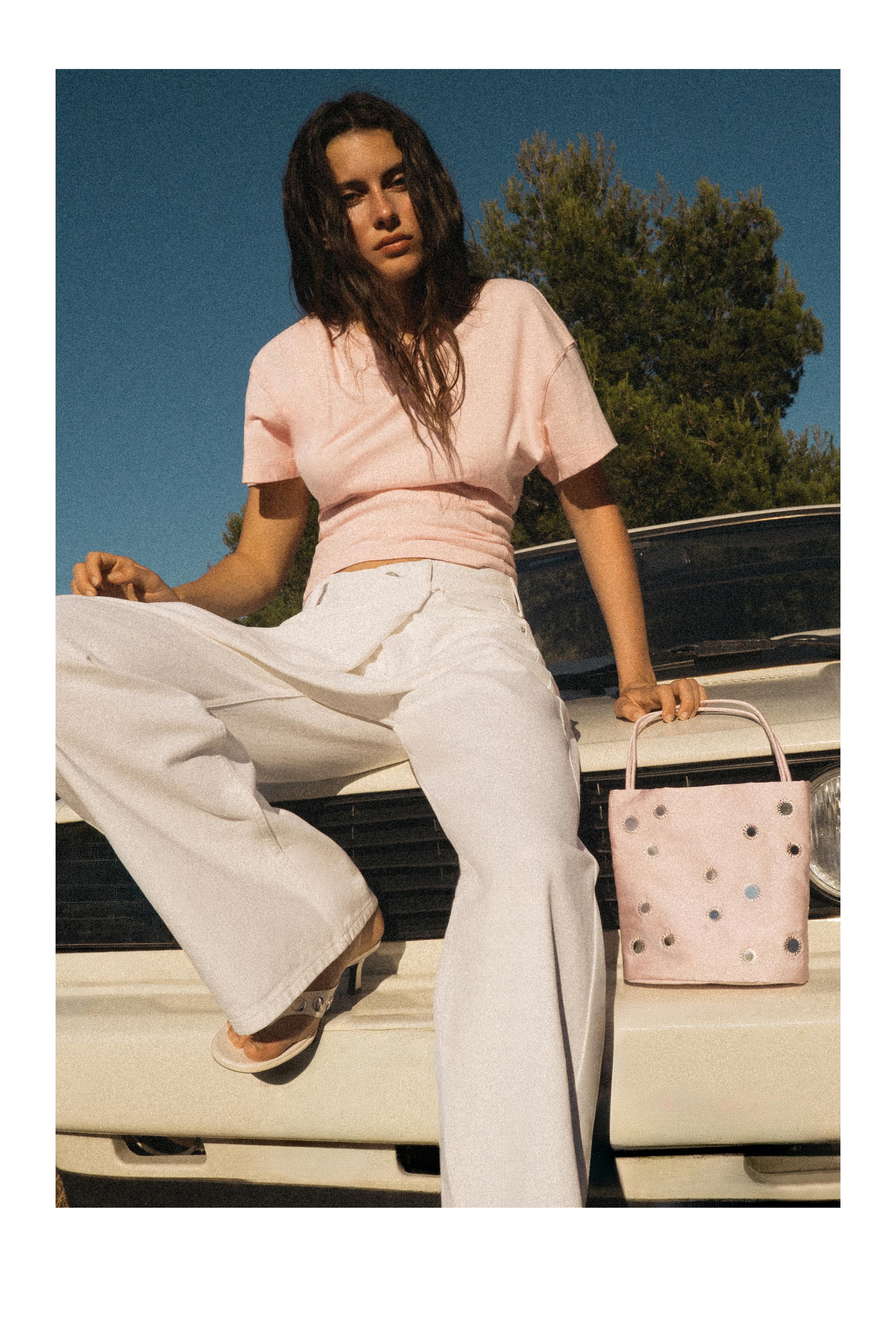 Mirror shoulder bag — Pink