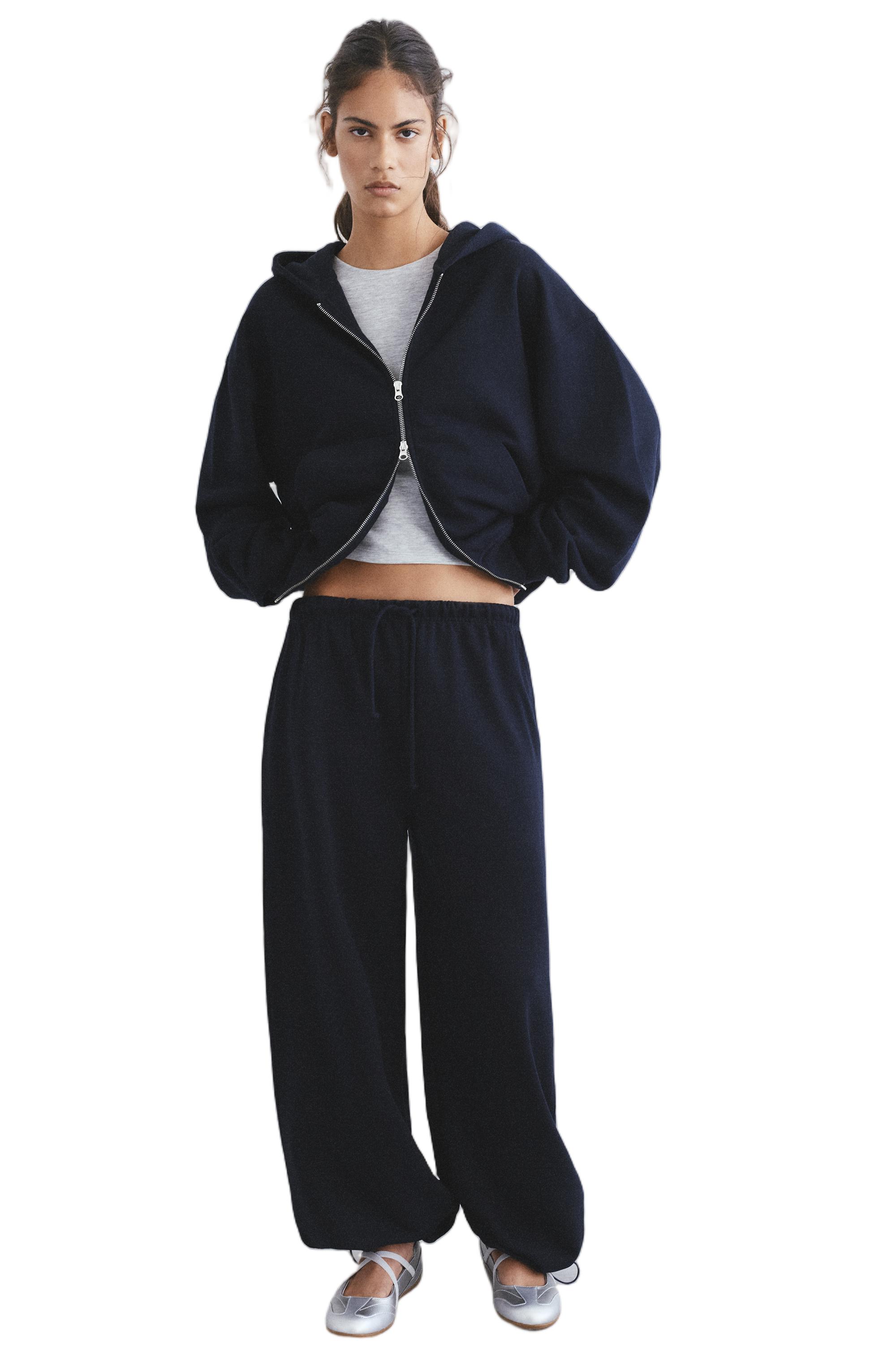 Hoodie with zipper — Navy