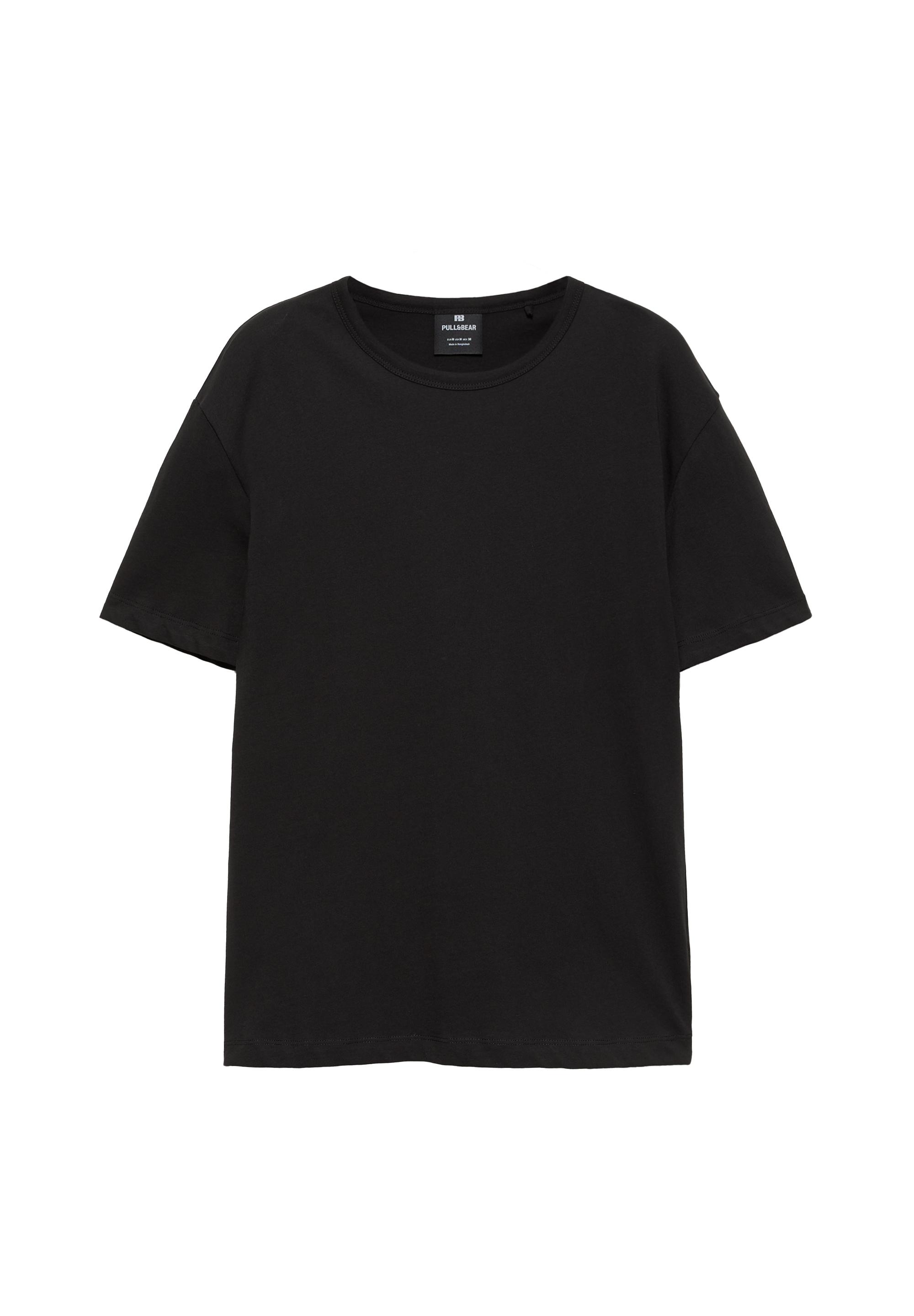 Slim fit basic T-shirt — Black