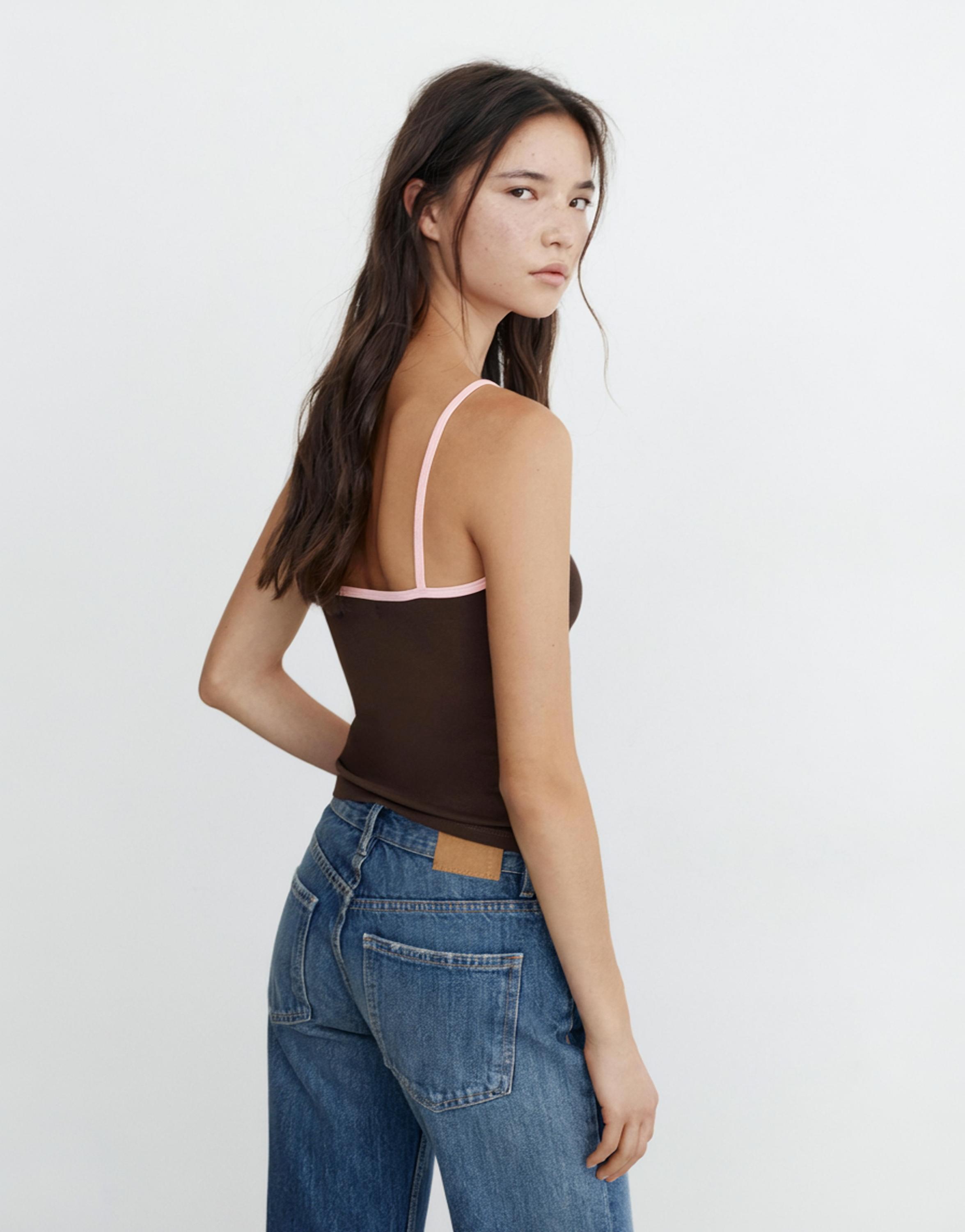Thin strap top — Brown