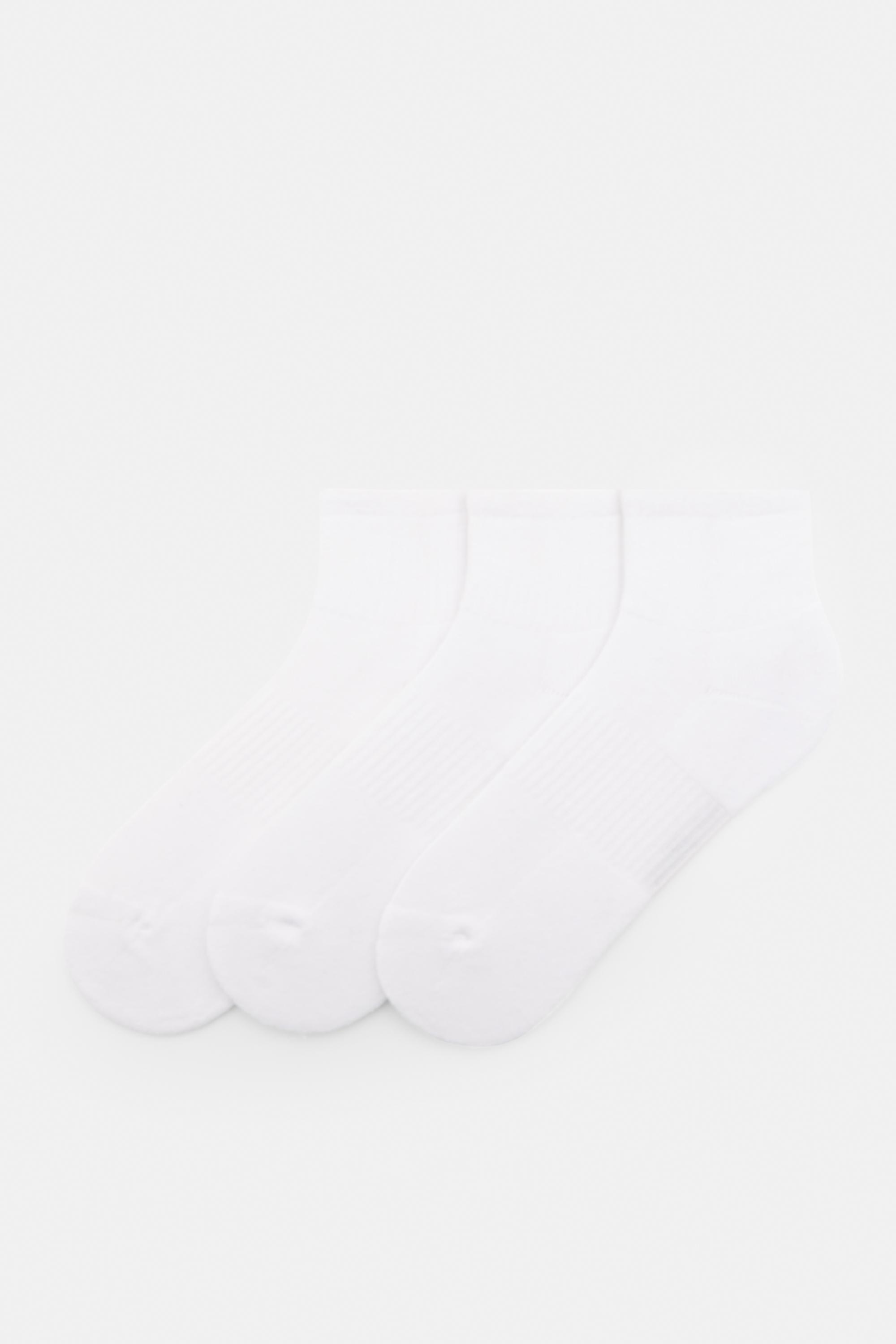 3er-Pack Weiße Sneakersocken