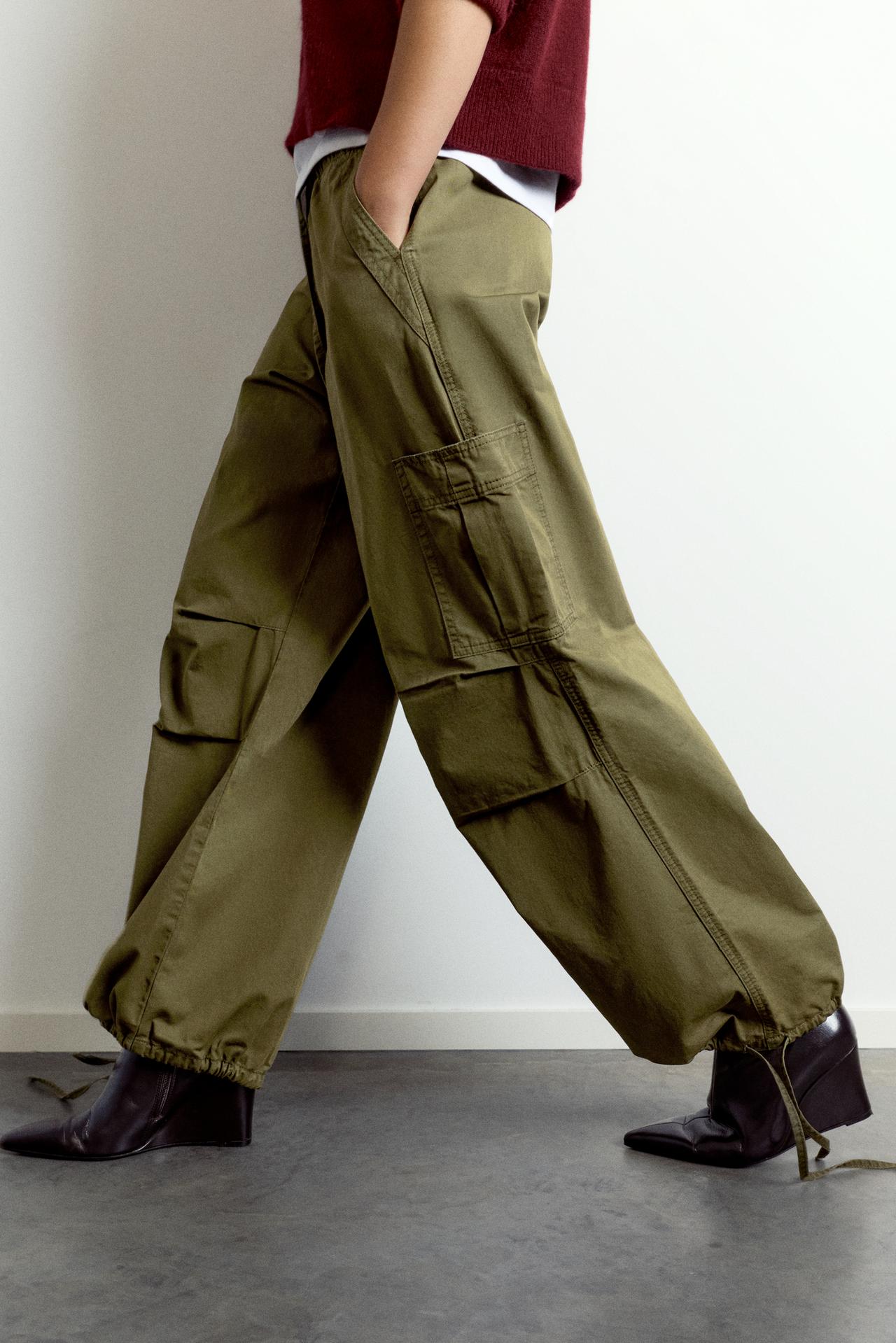 Parachute cargo trousers — Khaki
