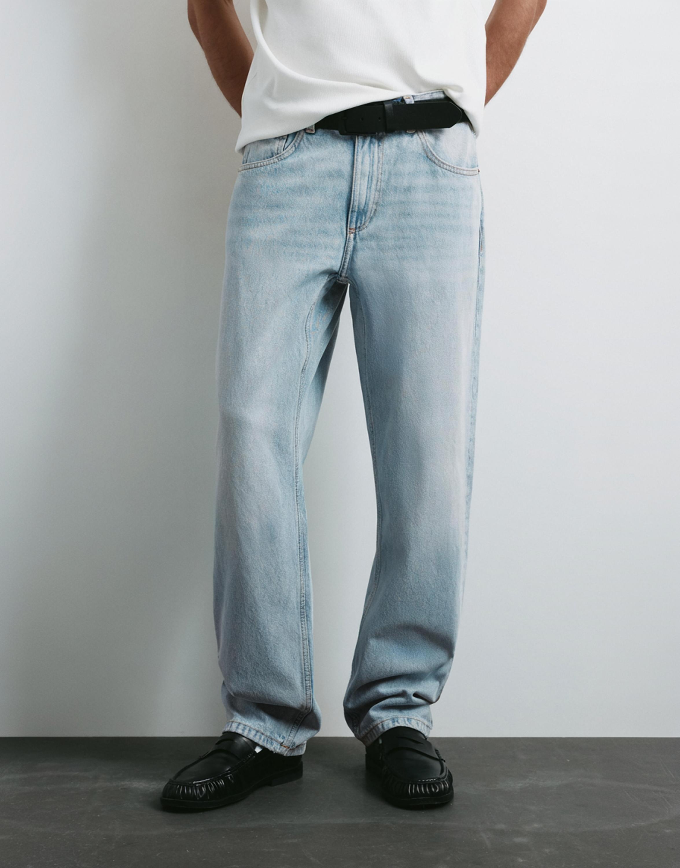 Straight-leg jeans — Pale indigo