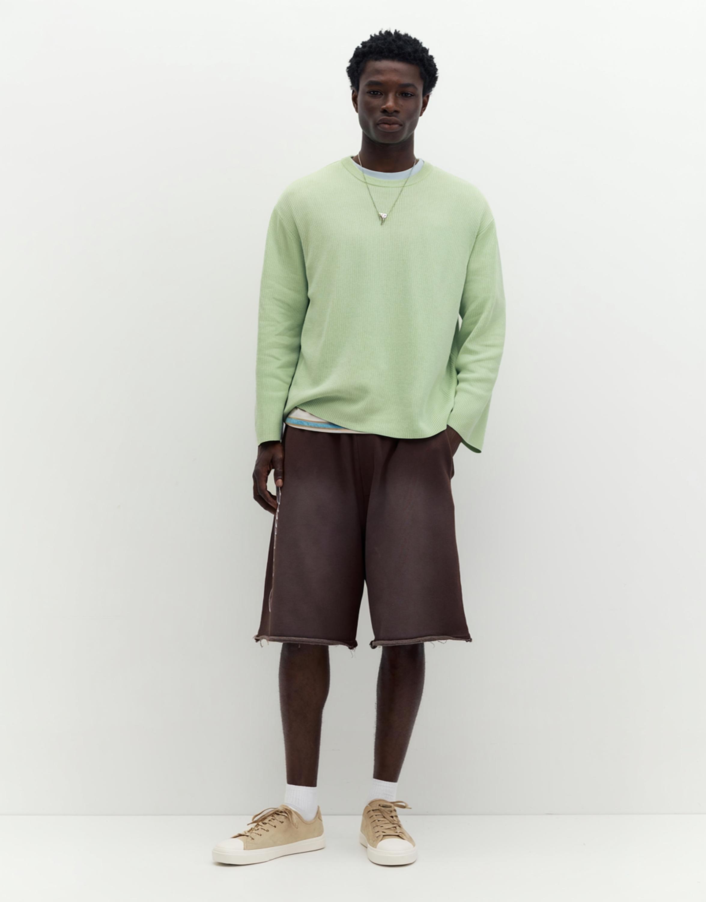 STWD round neck jumper — Faded green