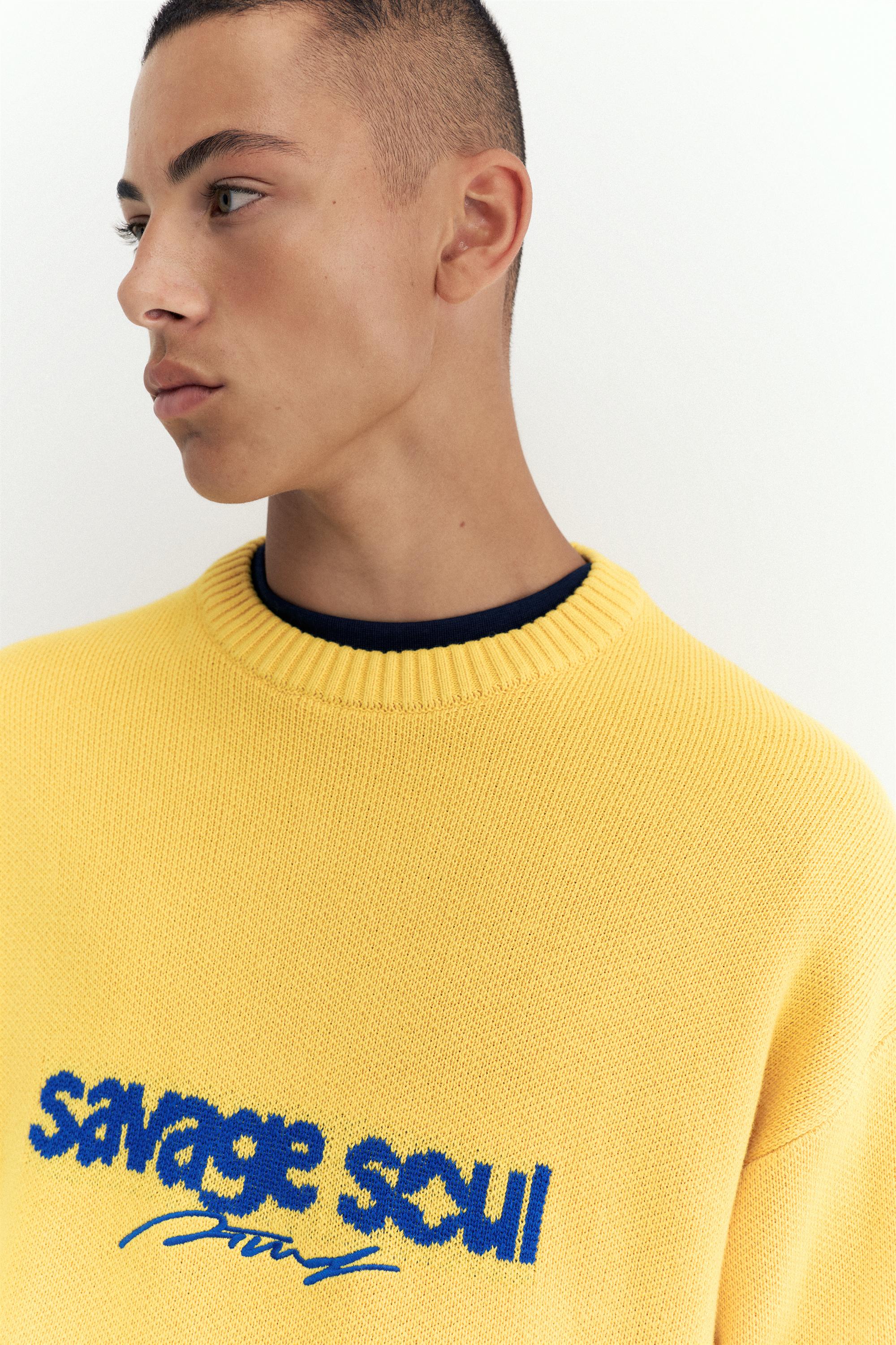 STWD graphic jumper — Yellow