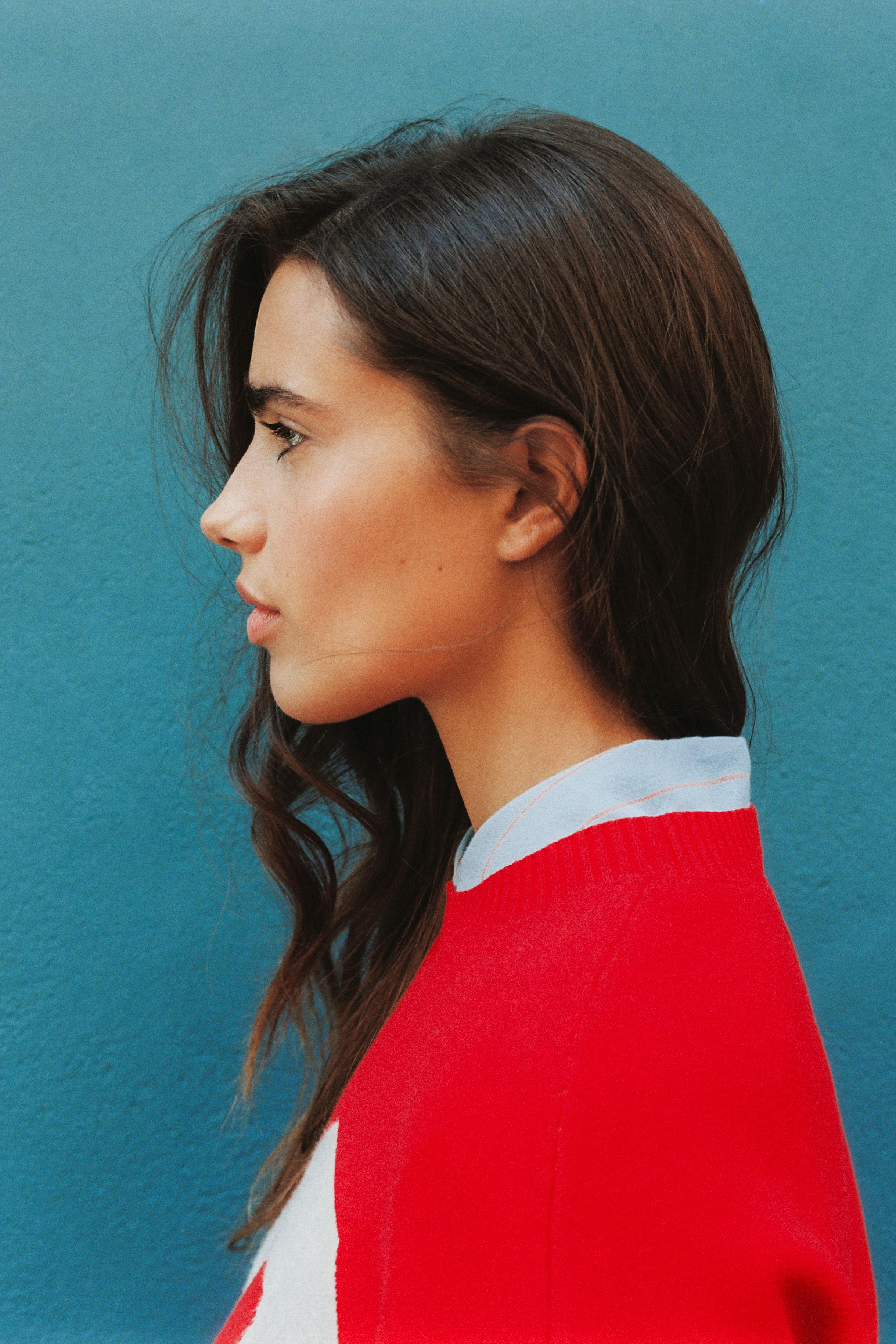 Pull&Bear Yıldız ve 98 numara detaylı kırmızı kazak görsel 8