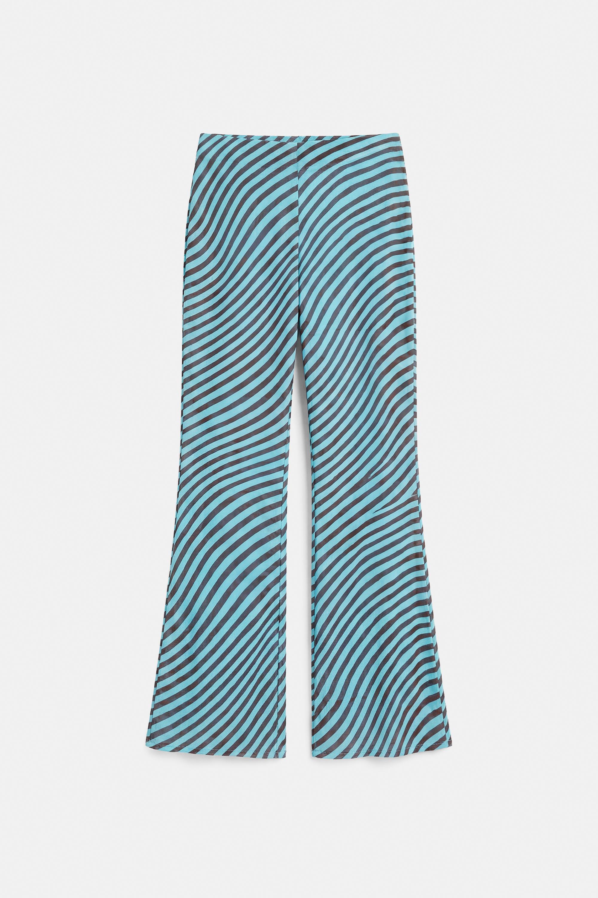 Wavy flowing trousers — Brown/Blue