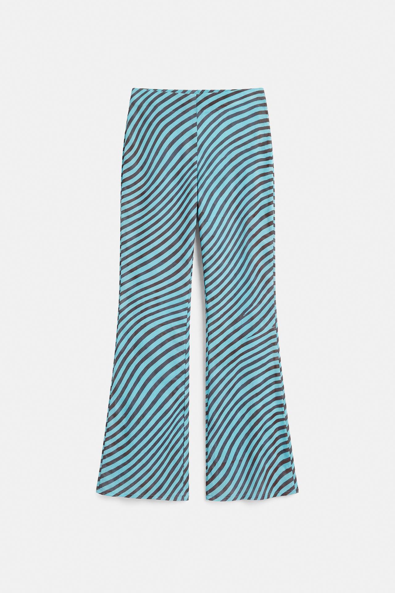 Wavy flowing trousers — Brown/Blue