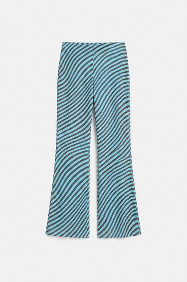 Wavy flowing trousers — Brown/Blue 5