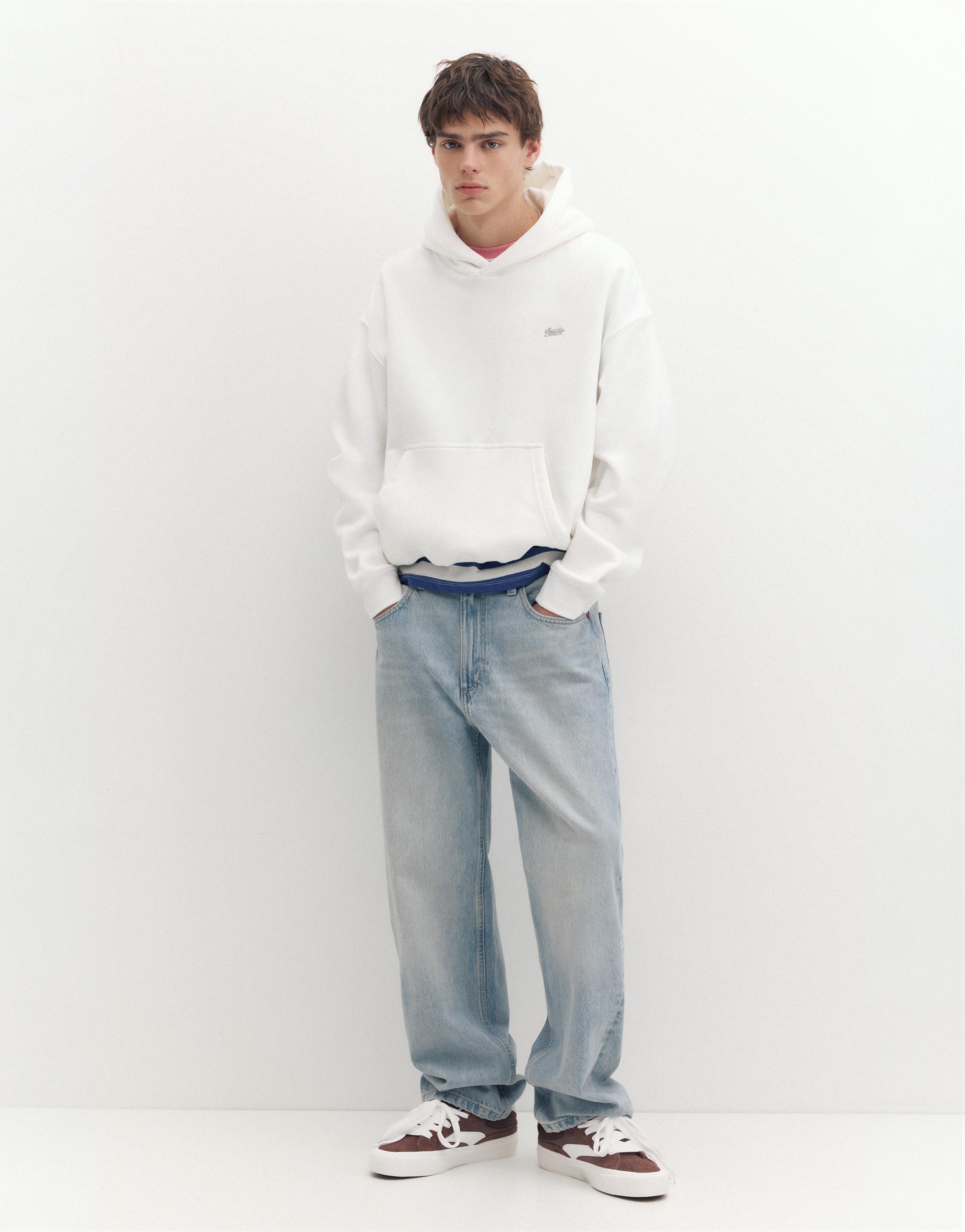 STWD logo boxy hoodie — Off white