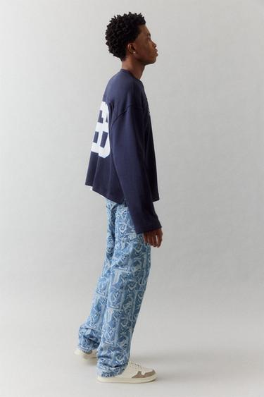 Printed baggy jeans — Medium blue 5