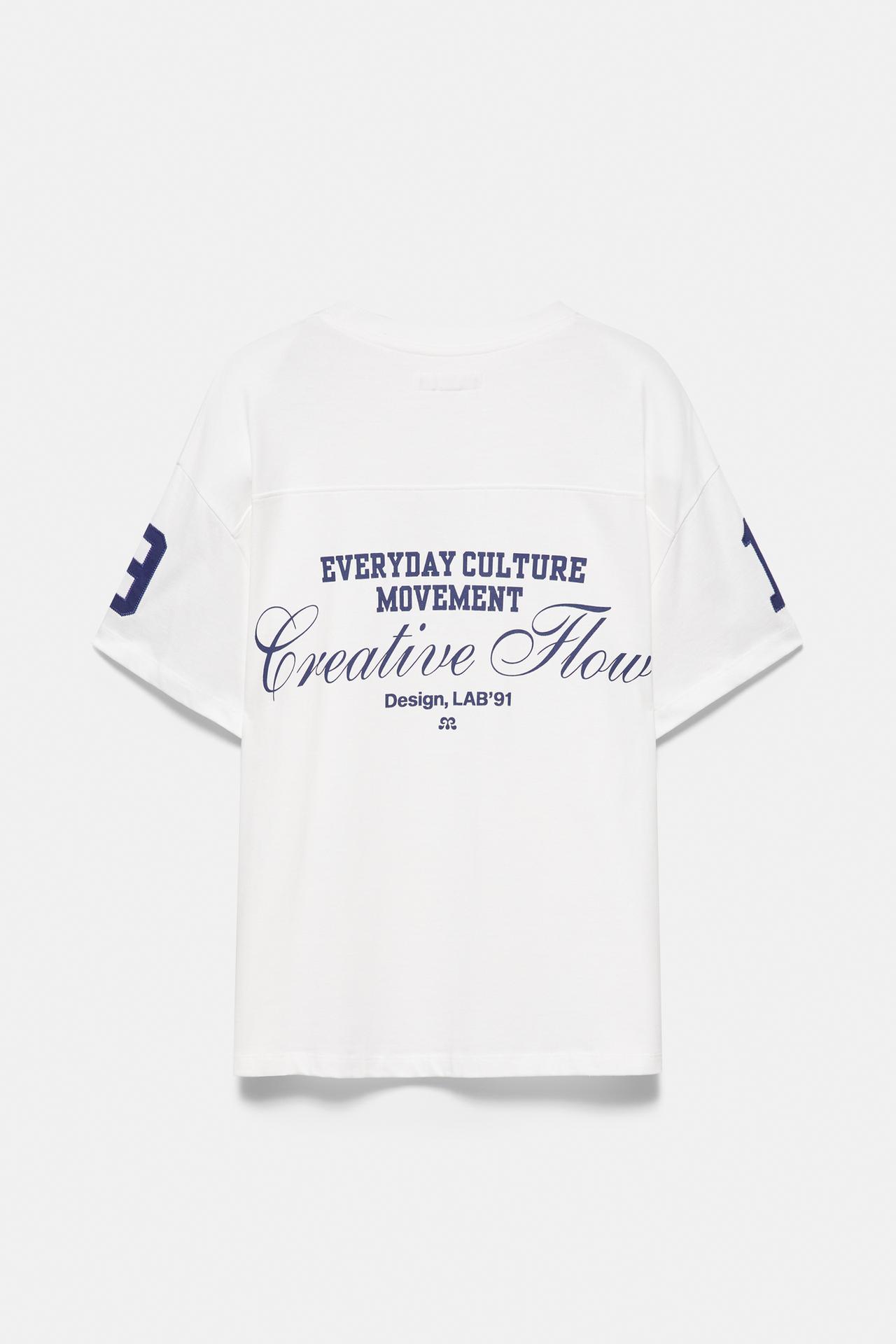 Graphic number short sleeve T-shirt — Ice