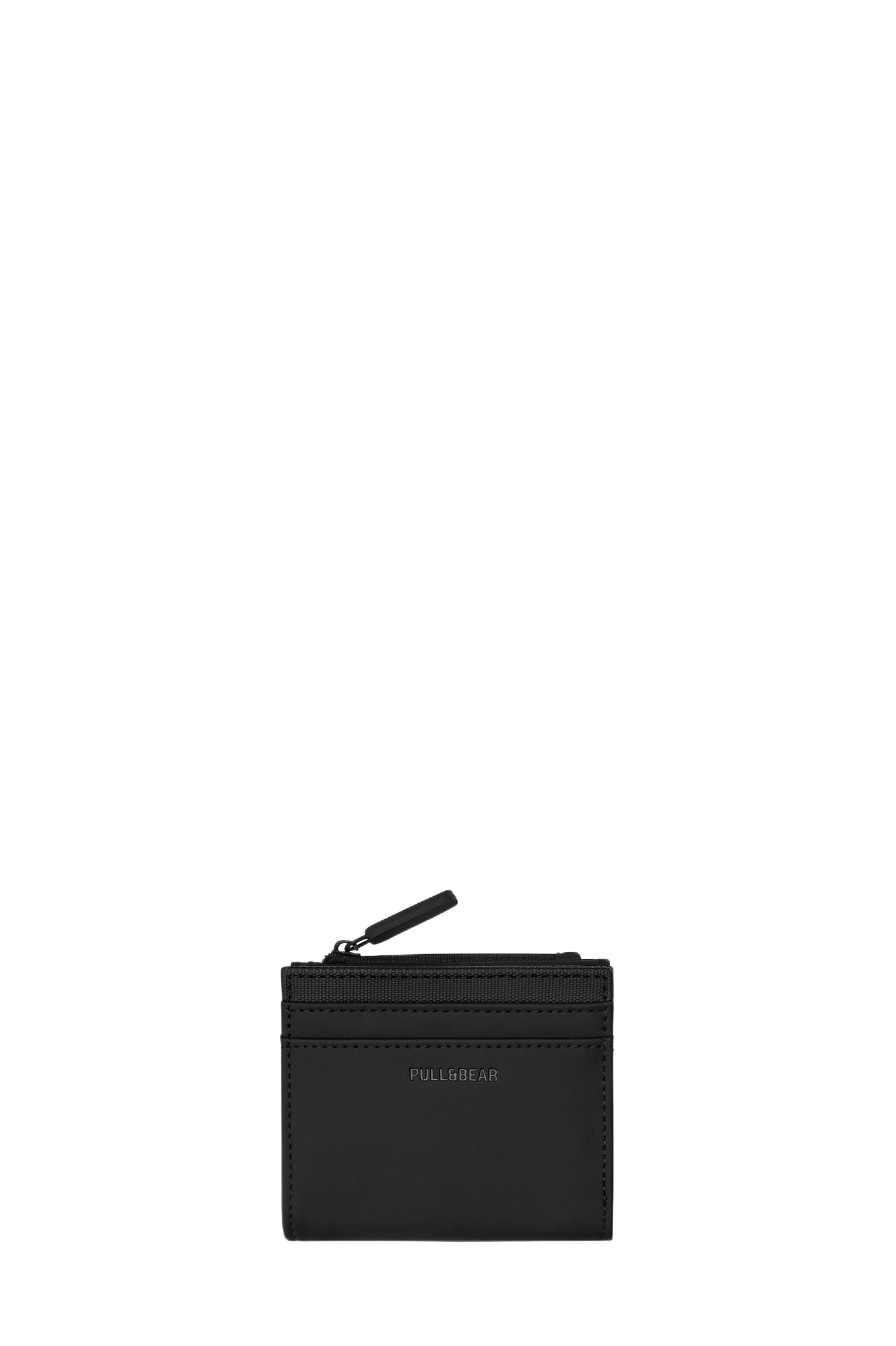Rubberised wallet — Black