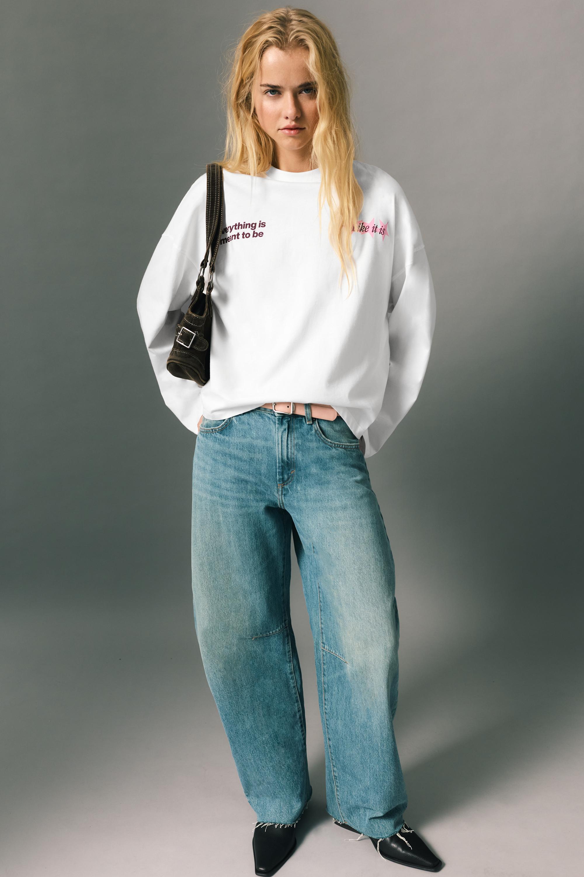 Camiseta manga larga texto
