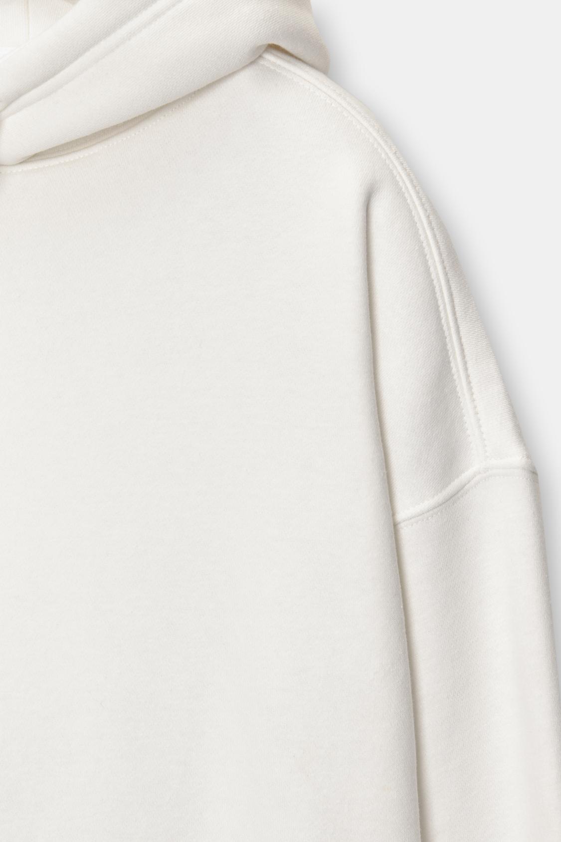 Sudaderas Basicas Sudadera Blanca Hombre Pull And Bear