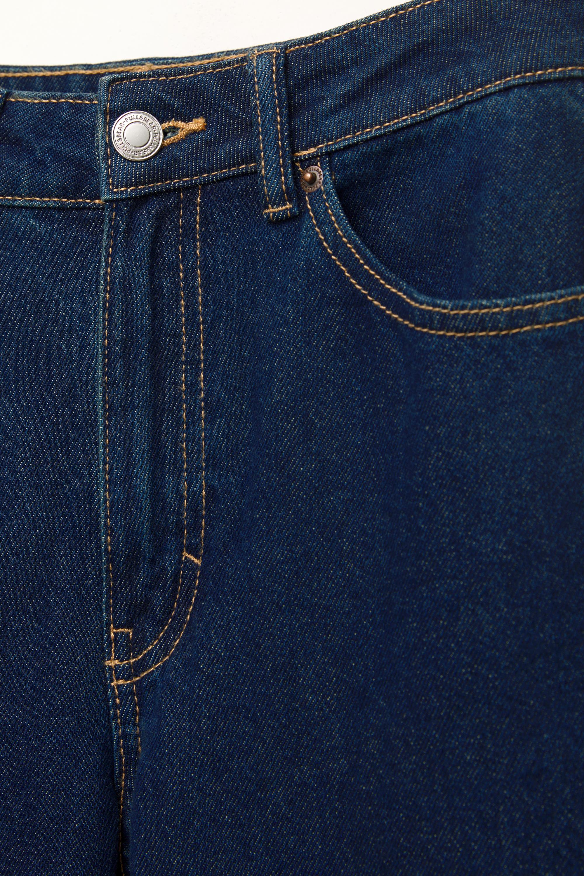 High-waist wide-leg jeans — Navy