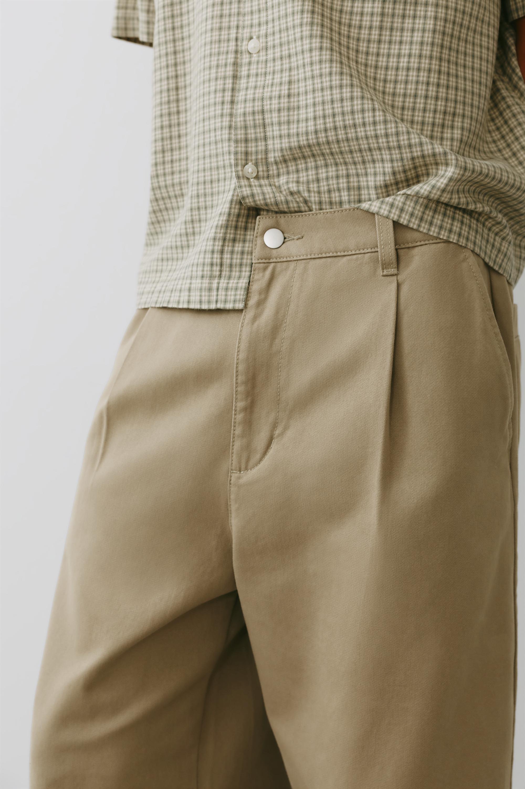 Baggy darted chinos — Beige