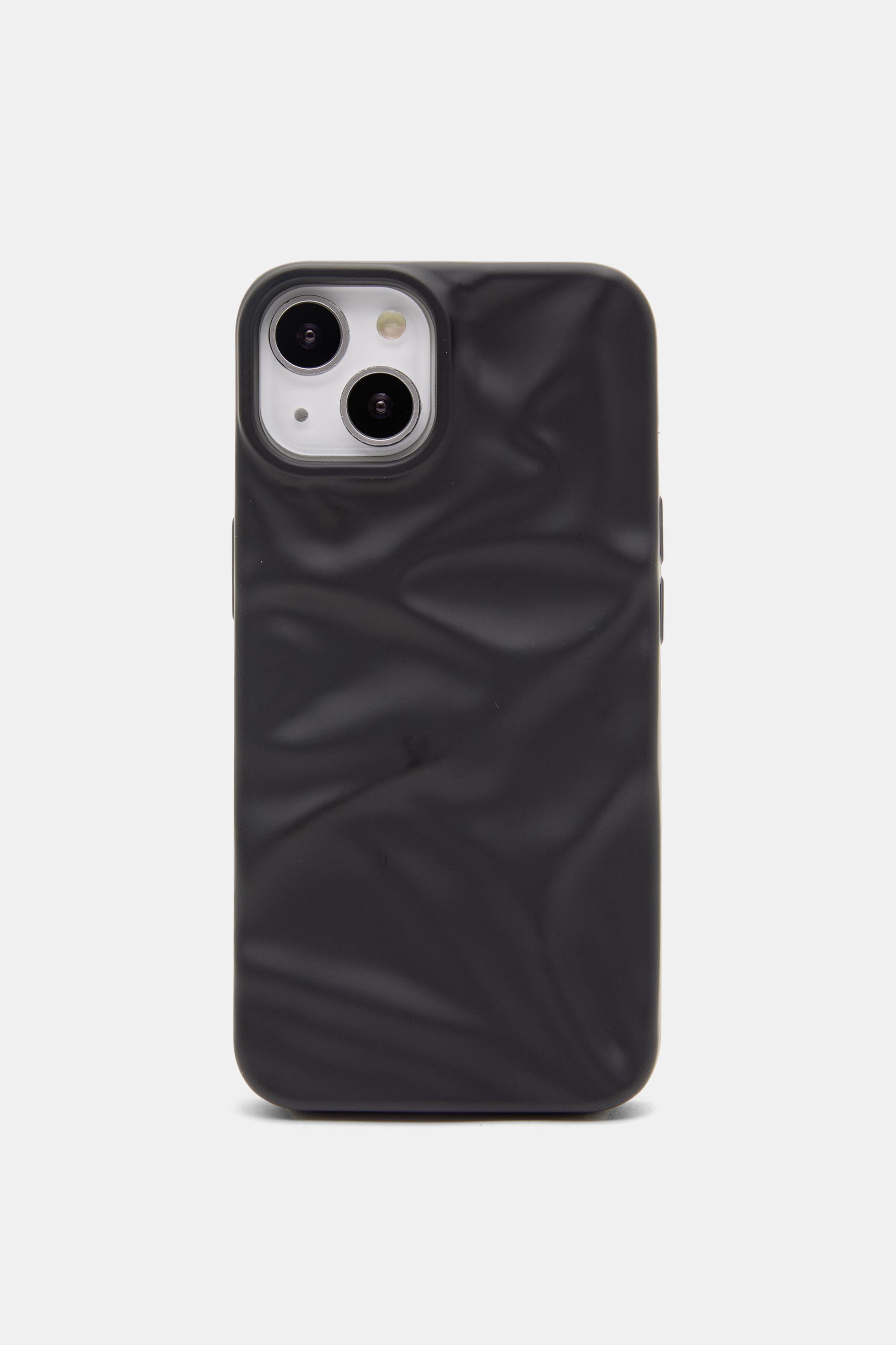 Schwarze Iphone-Hülle Mit Textur