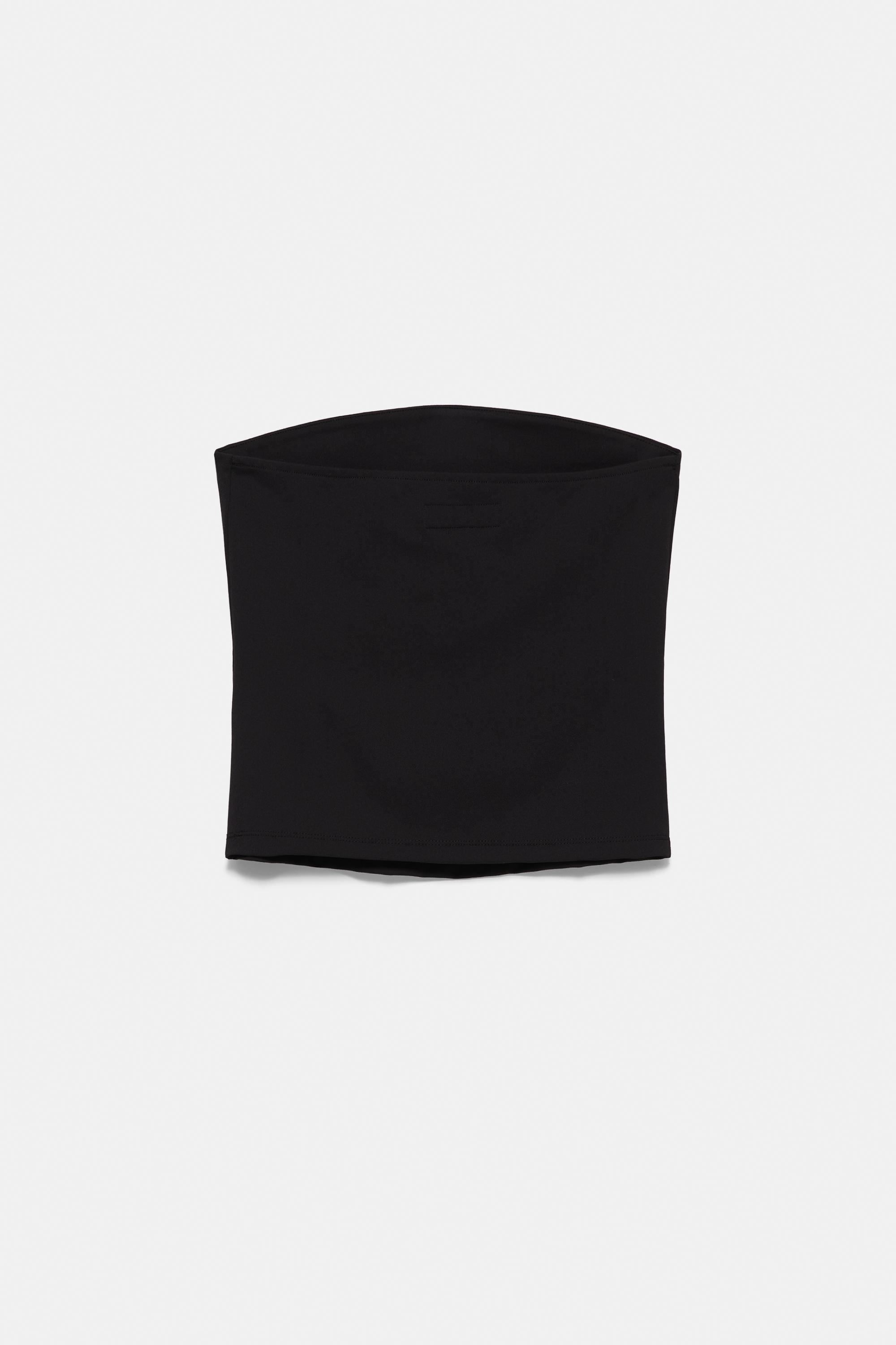 Studded bandeau top — Black