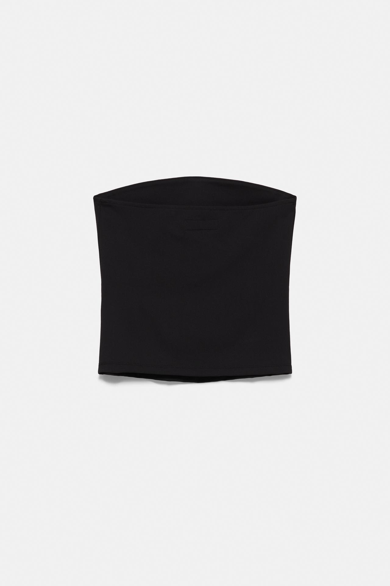 Studded bandeau top — Black