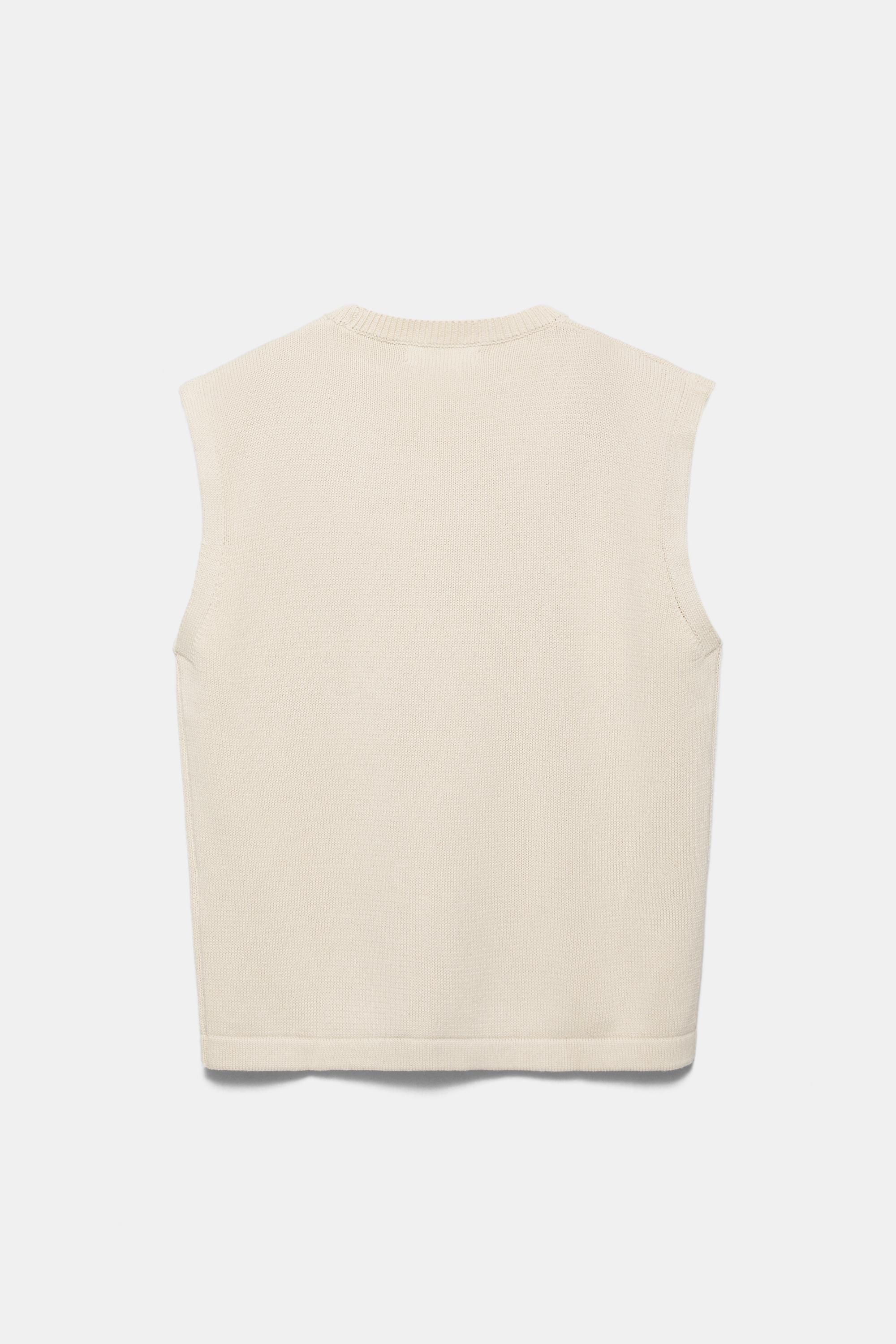 Knit vest — Off white