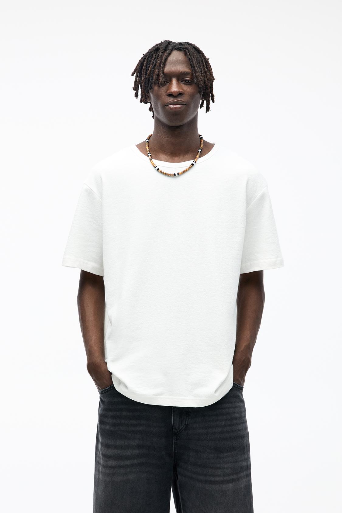 T-Shirt mit Strukturmuster - PULL&BEAR 