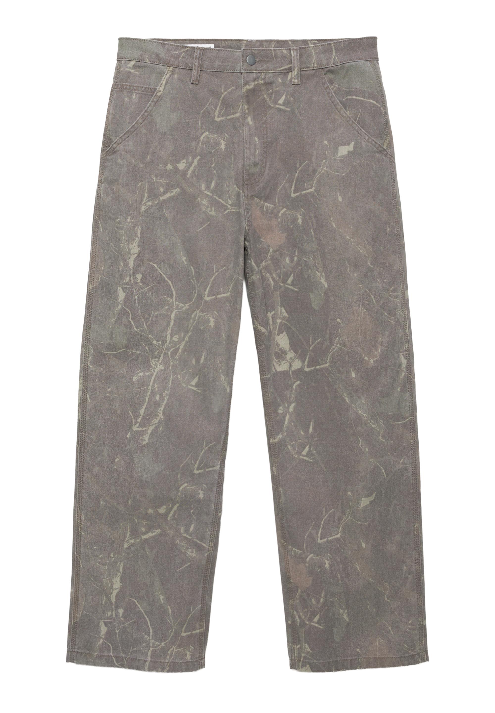 Printed wide-leg trousers — Grey