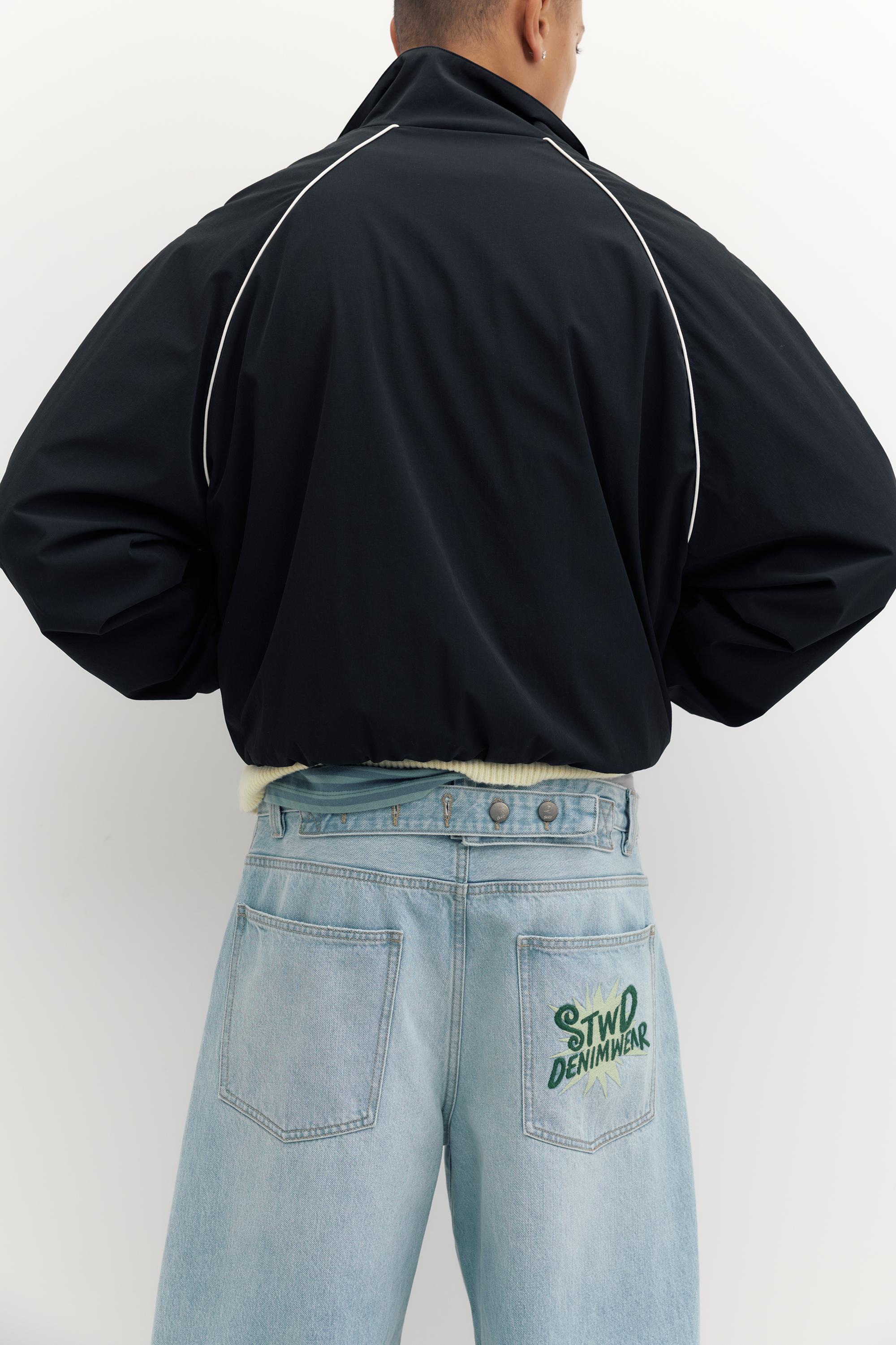 Pull&Bear İşlemeli barrel jean görsel 2