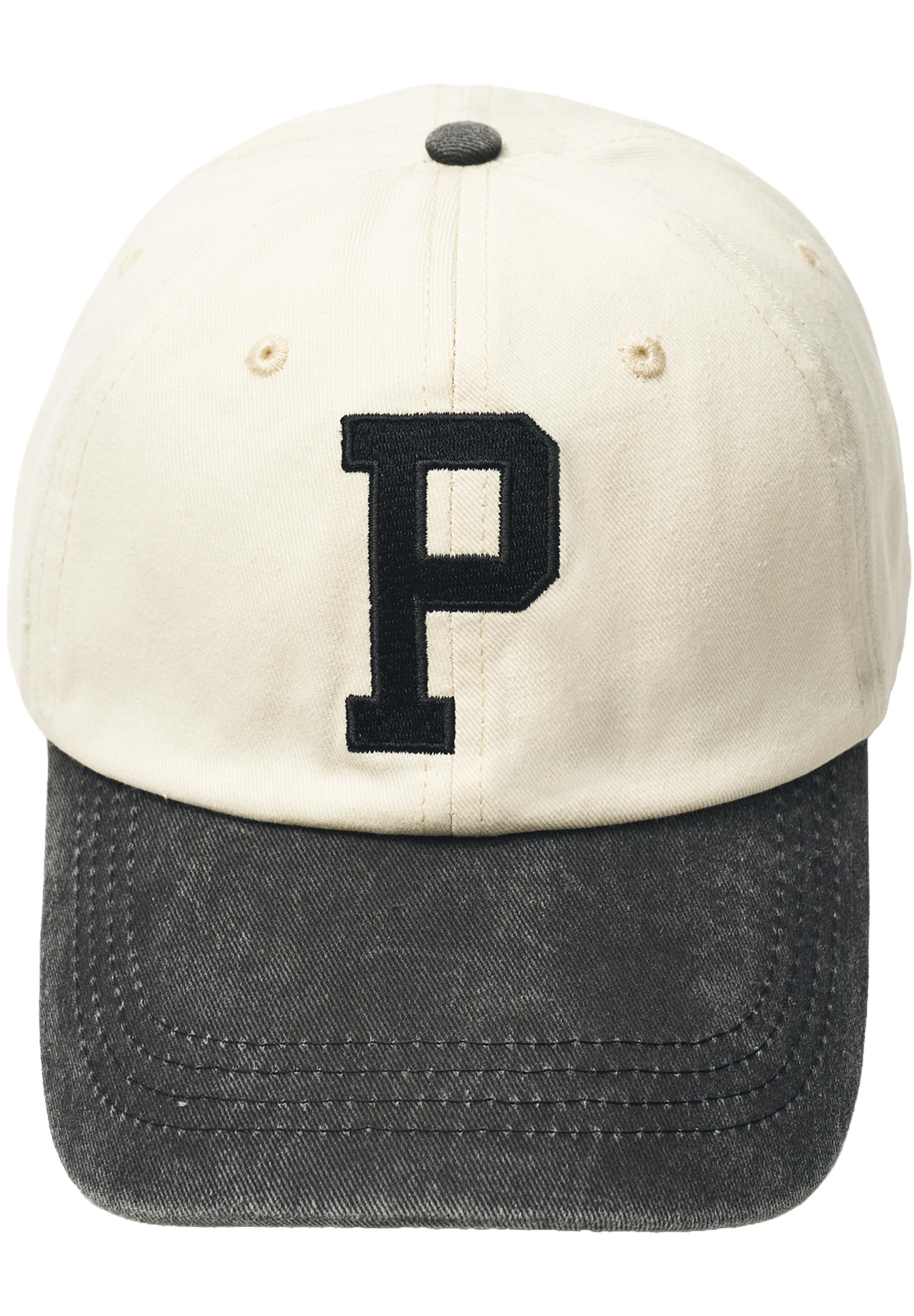 P embroidered cap — Grey