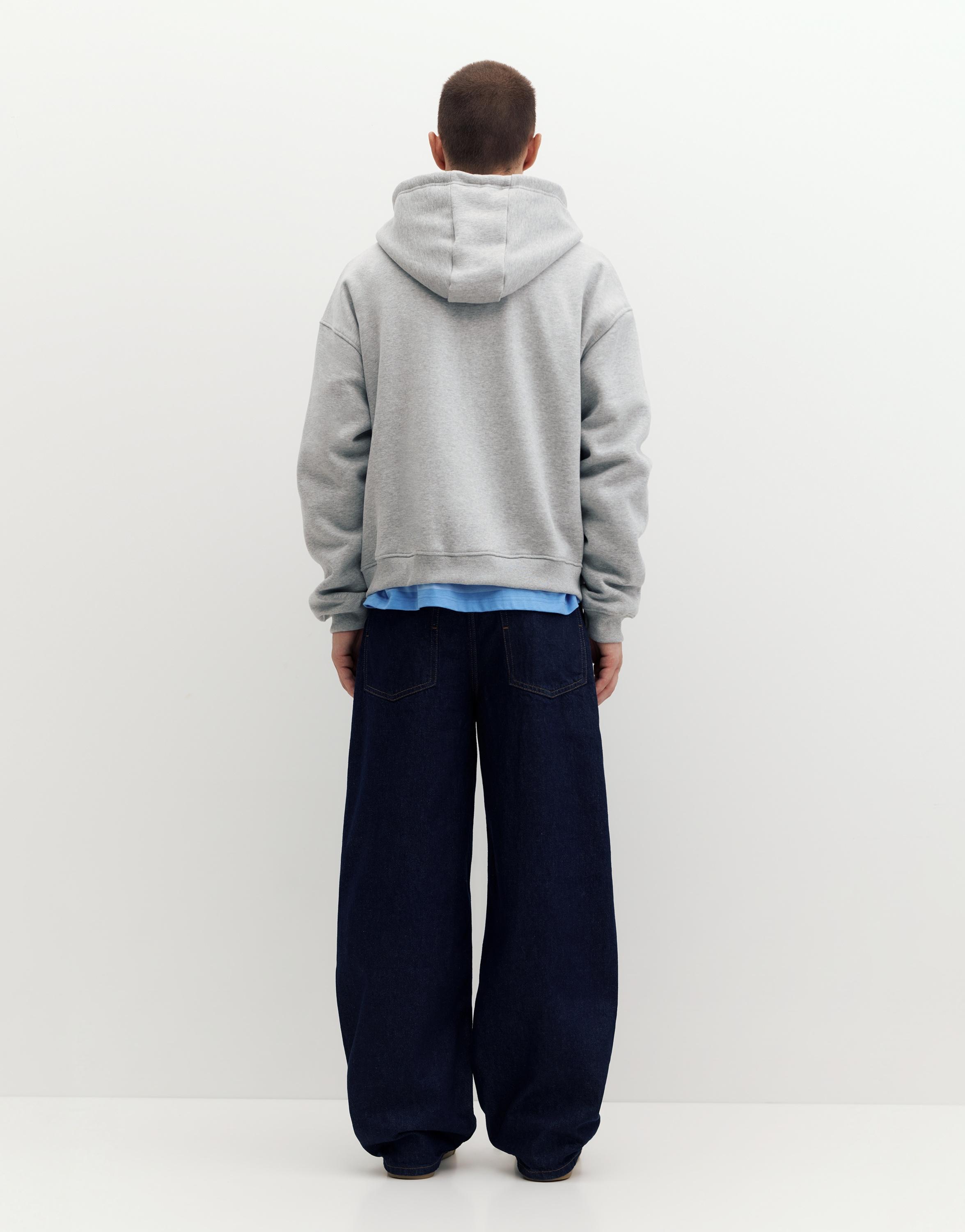 Zip-up hoodie — Grey marl