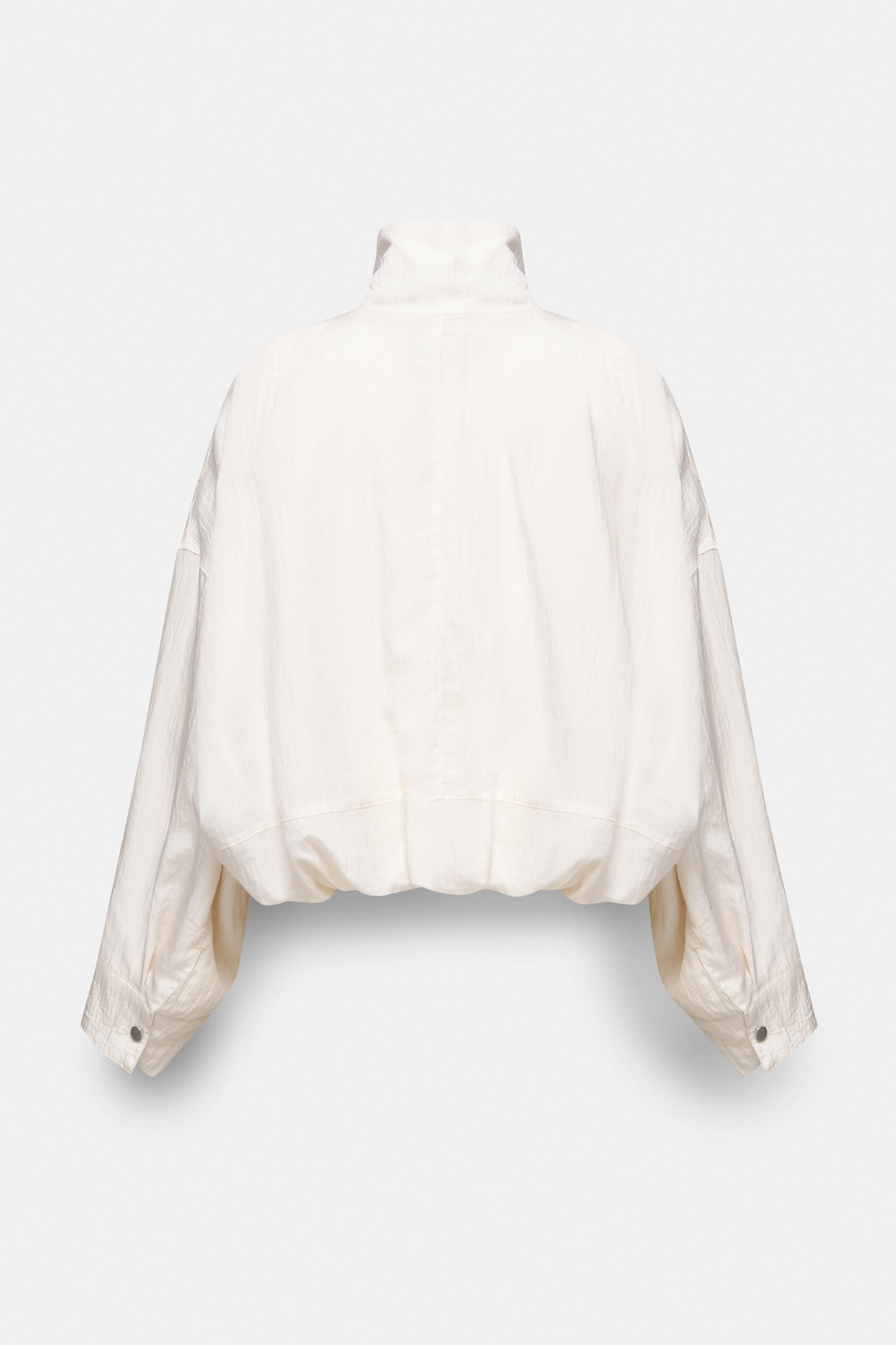 Balloon jacket with a high neck — Ecru