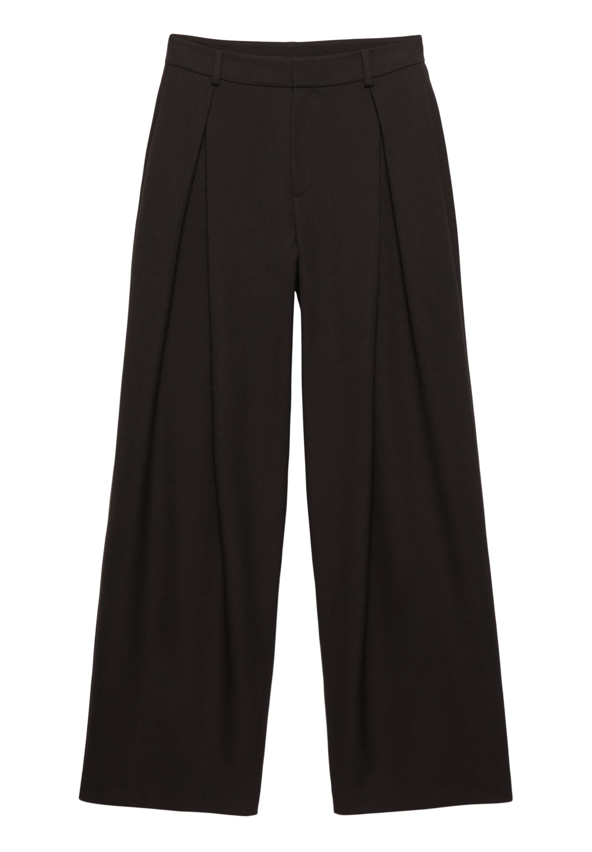 Çift pensli geniş paça pantolon