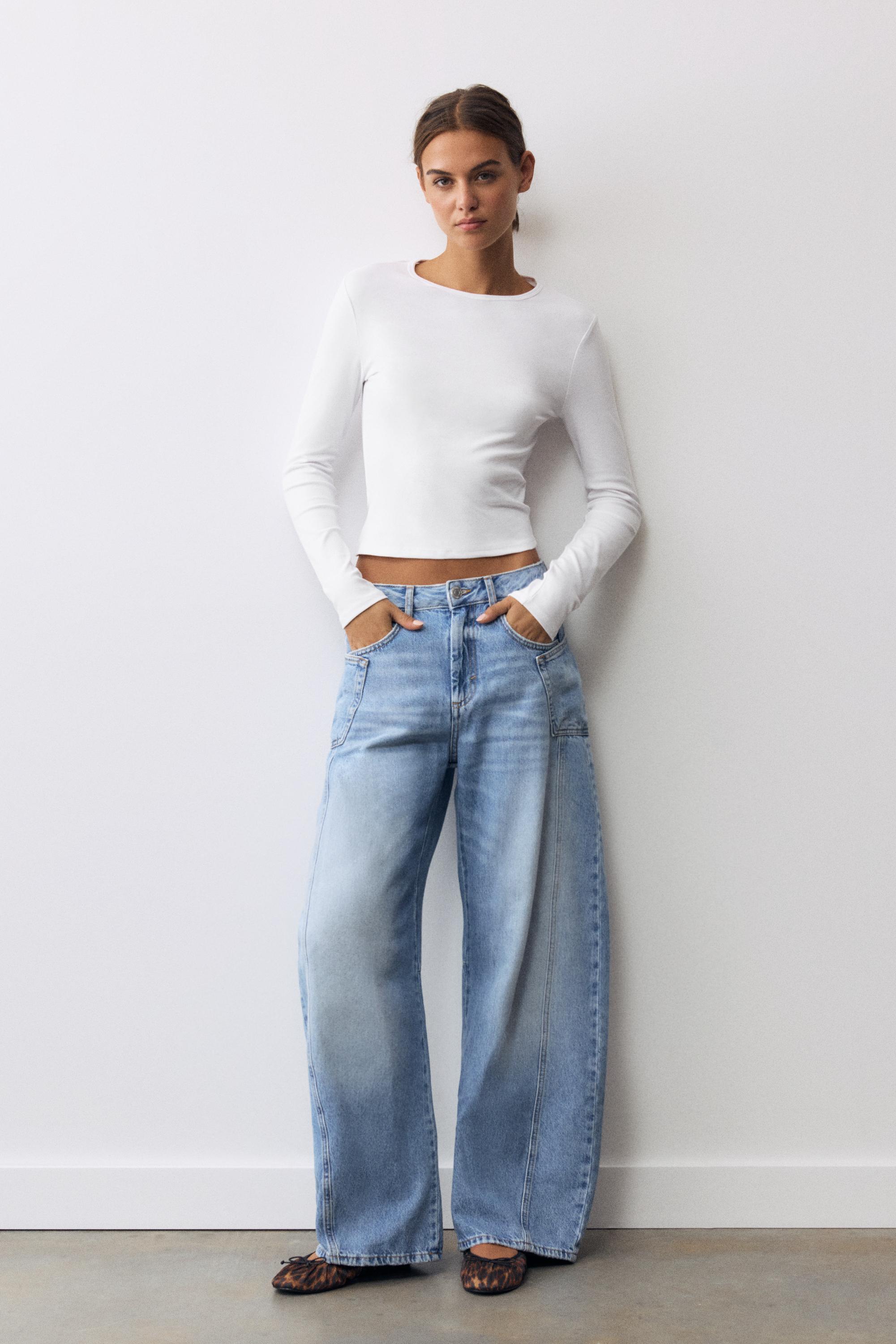 Fitted long sleeve T-shirt — White