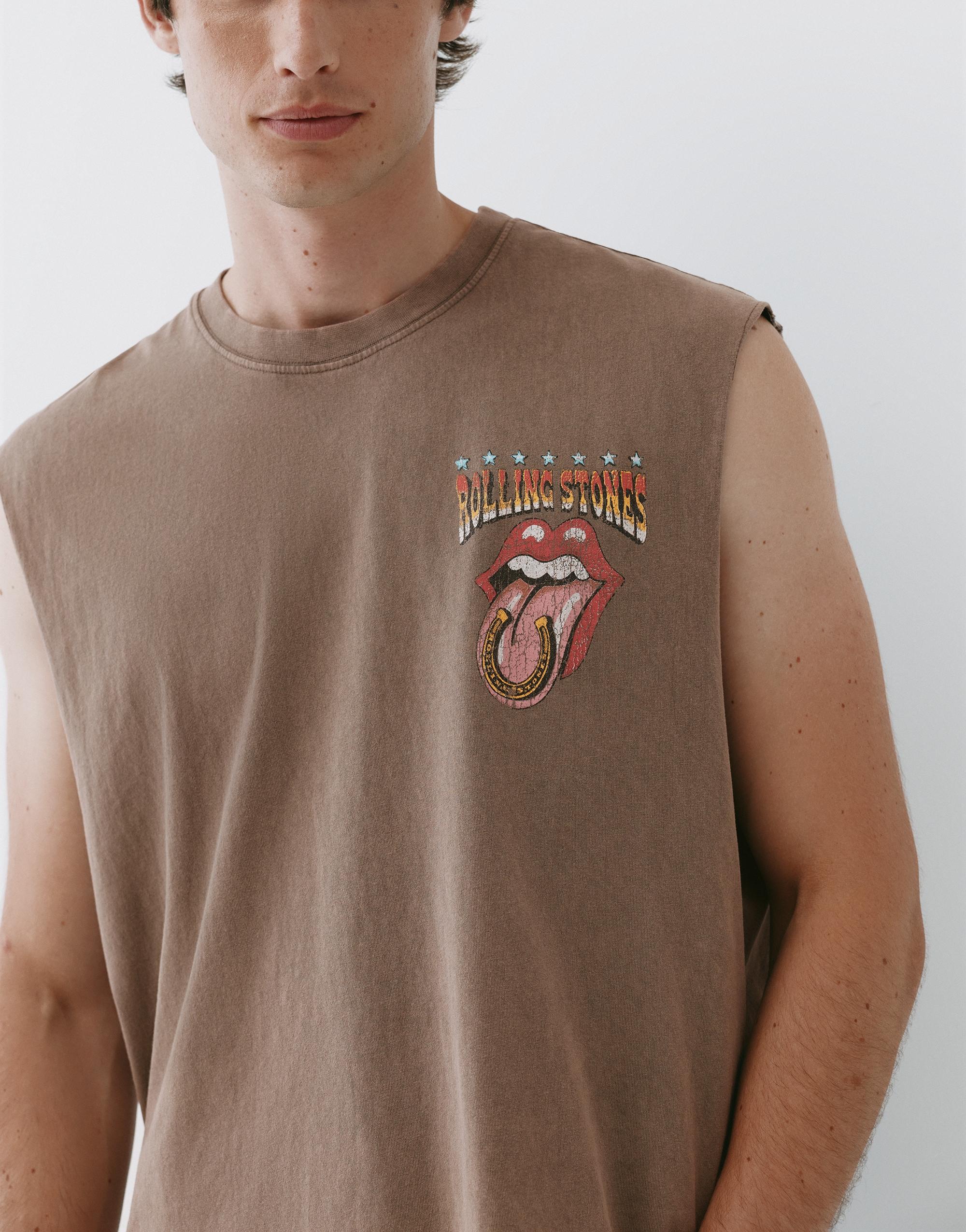 Rolling Stones vest top — Brown