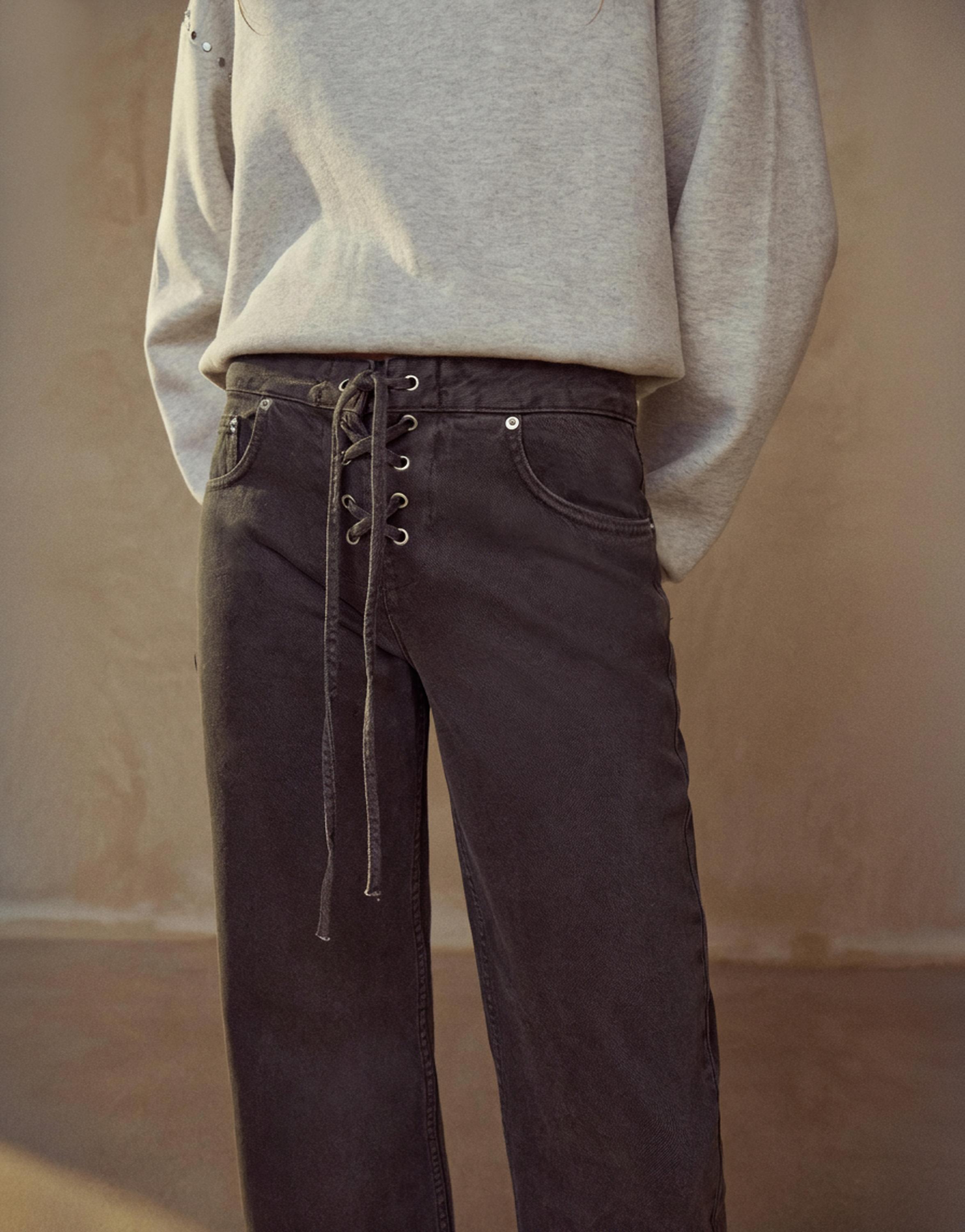 Düşük bel korsan jean - Görsel 6