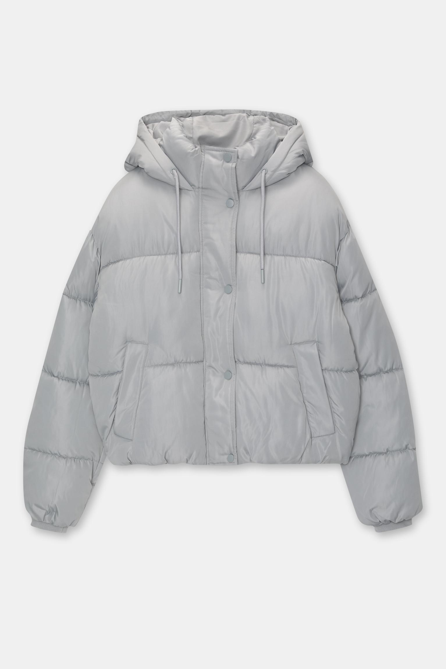 Puffer jacket with hood PULL BEAR