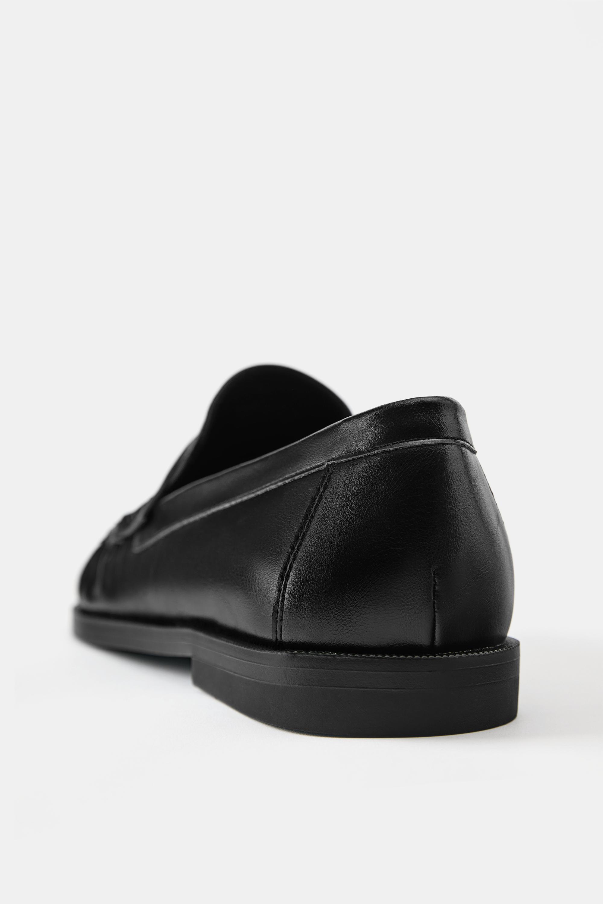 Gathered loafers — Black