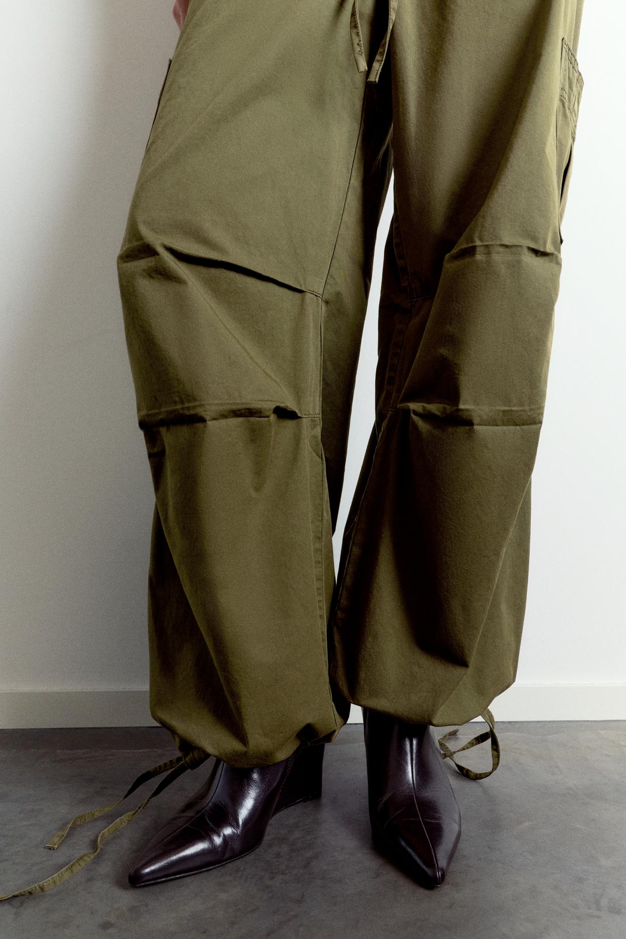 Parachute cargo trousers — Khaki