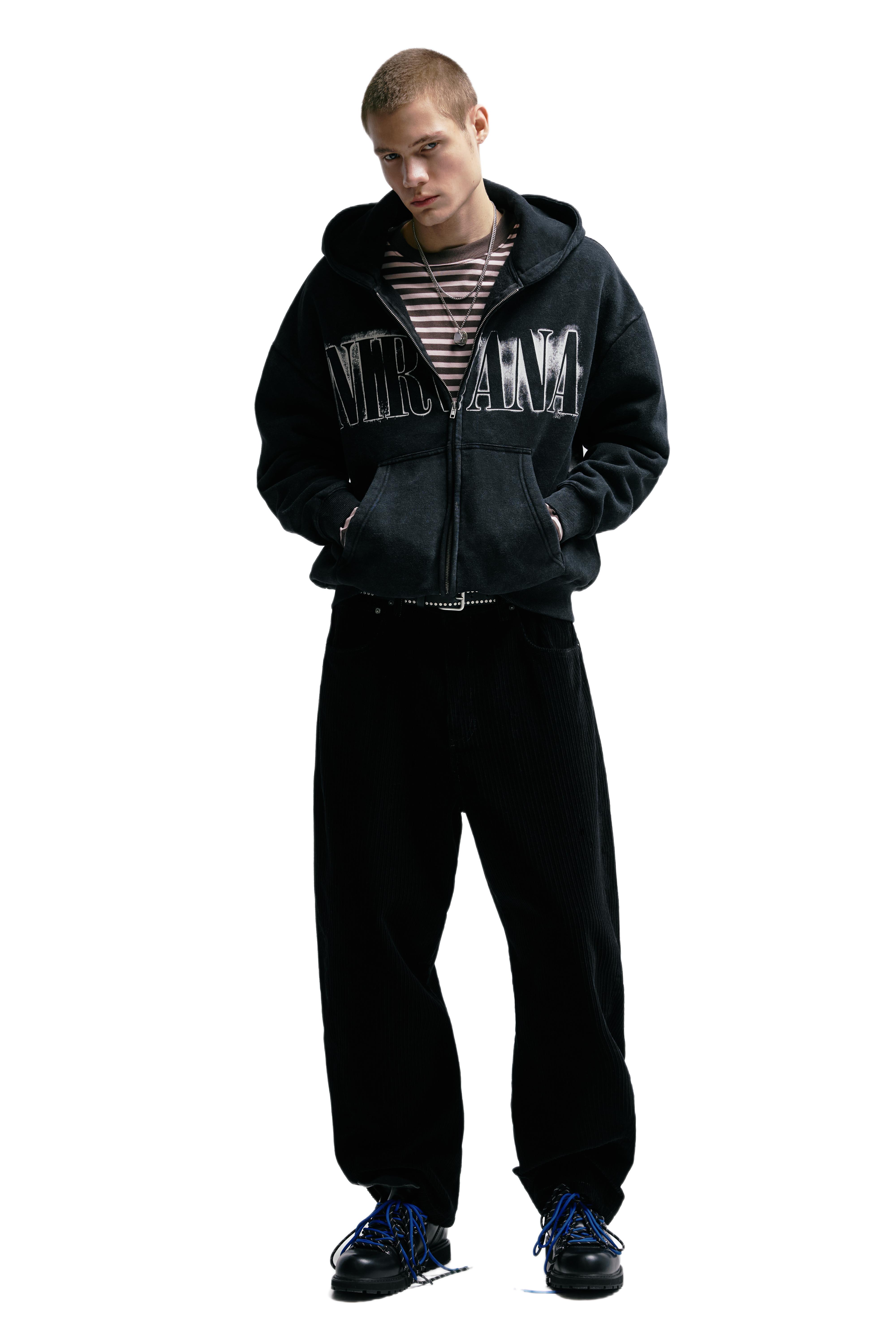 Nirvana fermuarlı kapüşonlu sweatshirt - Görsel 16