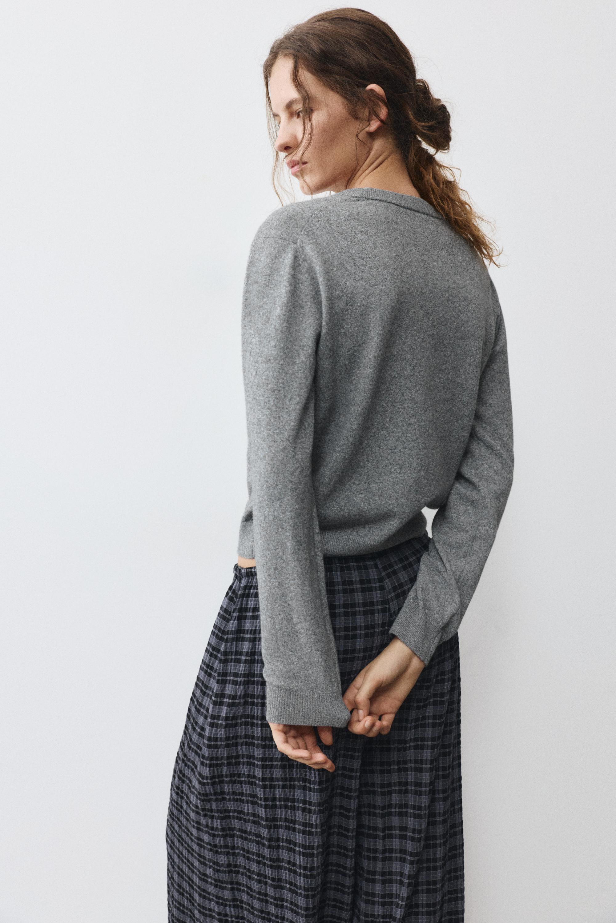Soft knit jumper — Grey marl