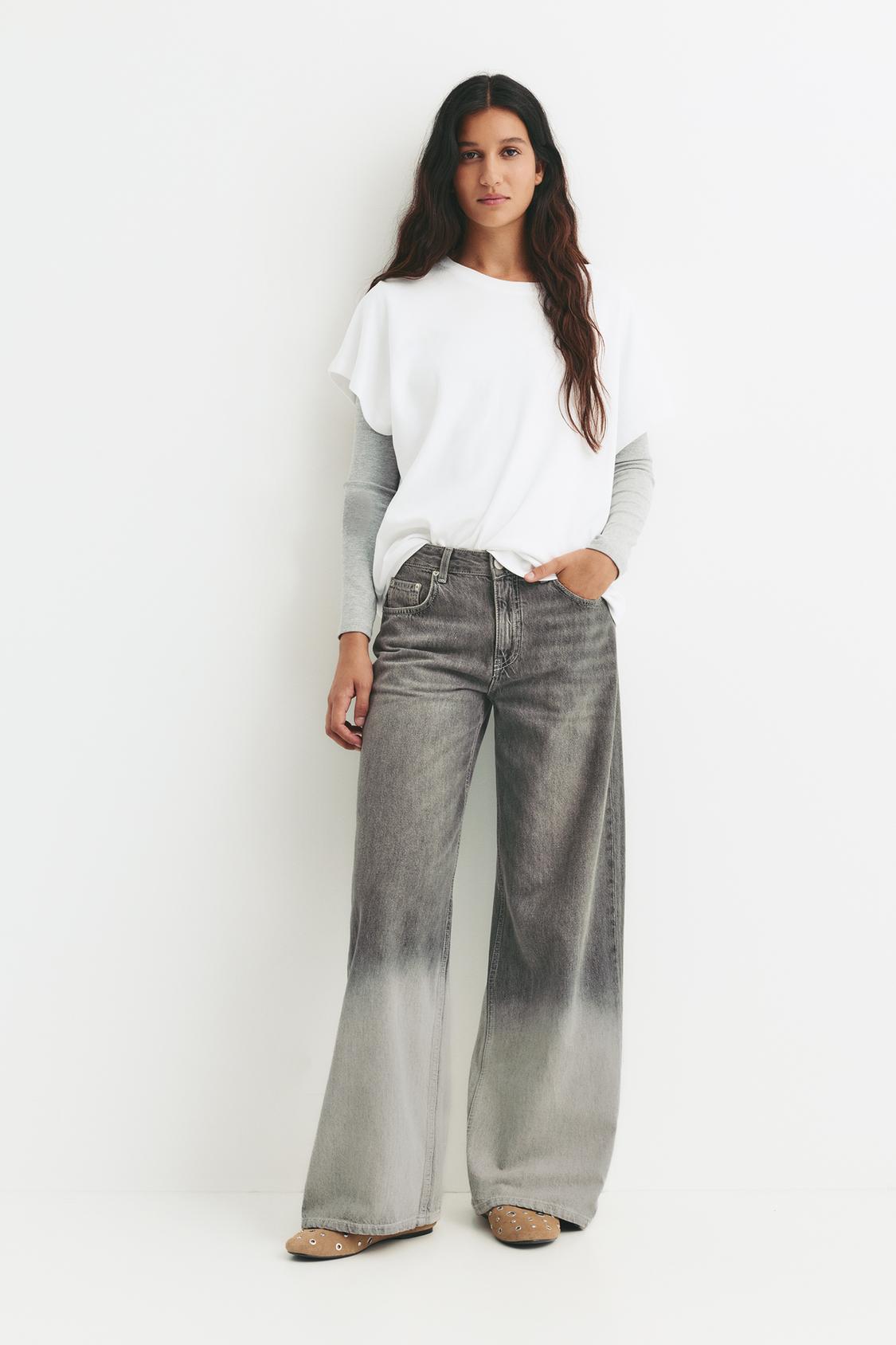 Pull&bear Push Up Stretch Jeans Wide-leg Jeans PULL&BEAR
